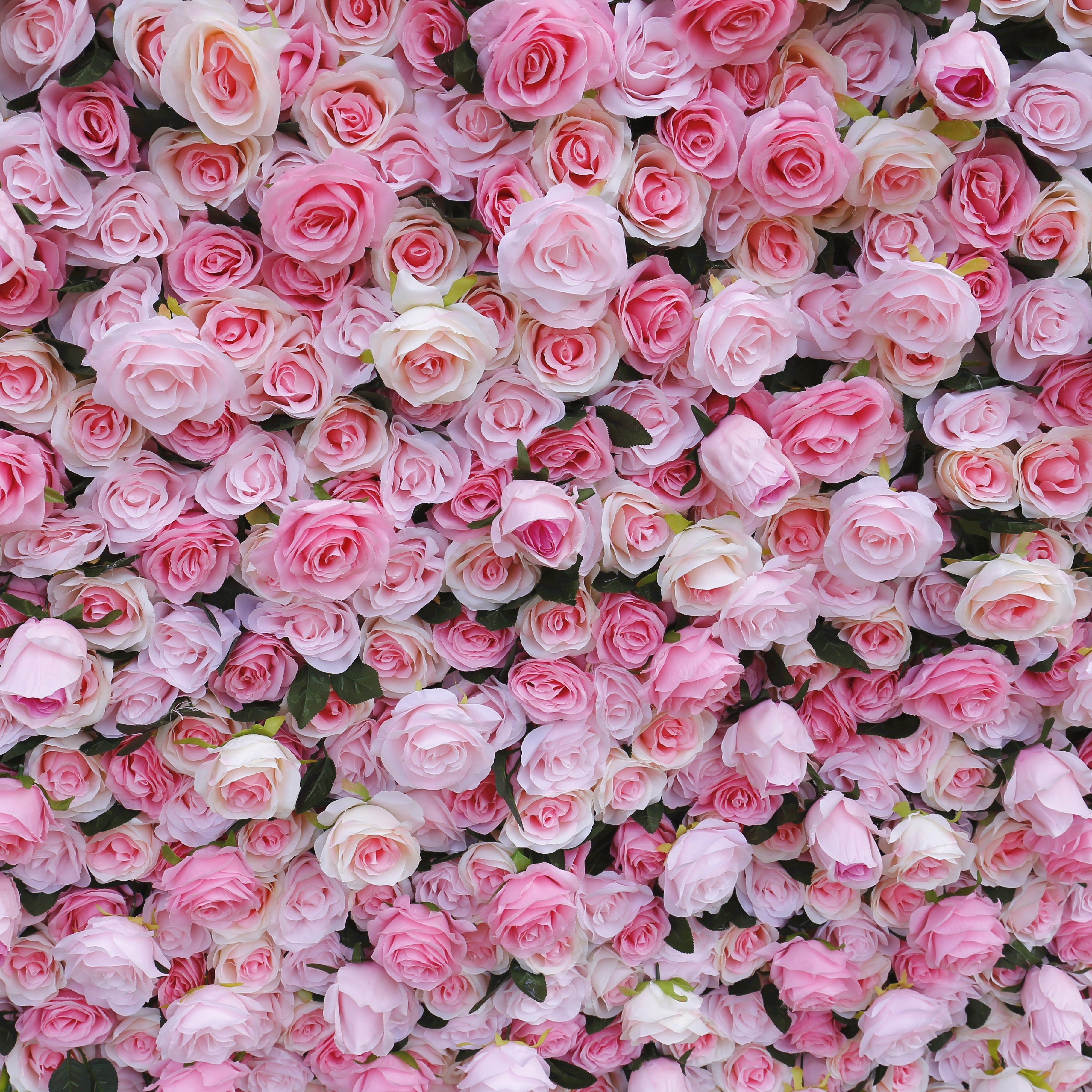 Sweet Pink Rose 5D Roll-Up Artificial Flower Wall for Events Decor ACFW-040
