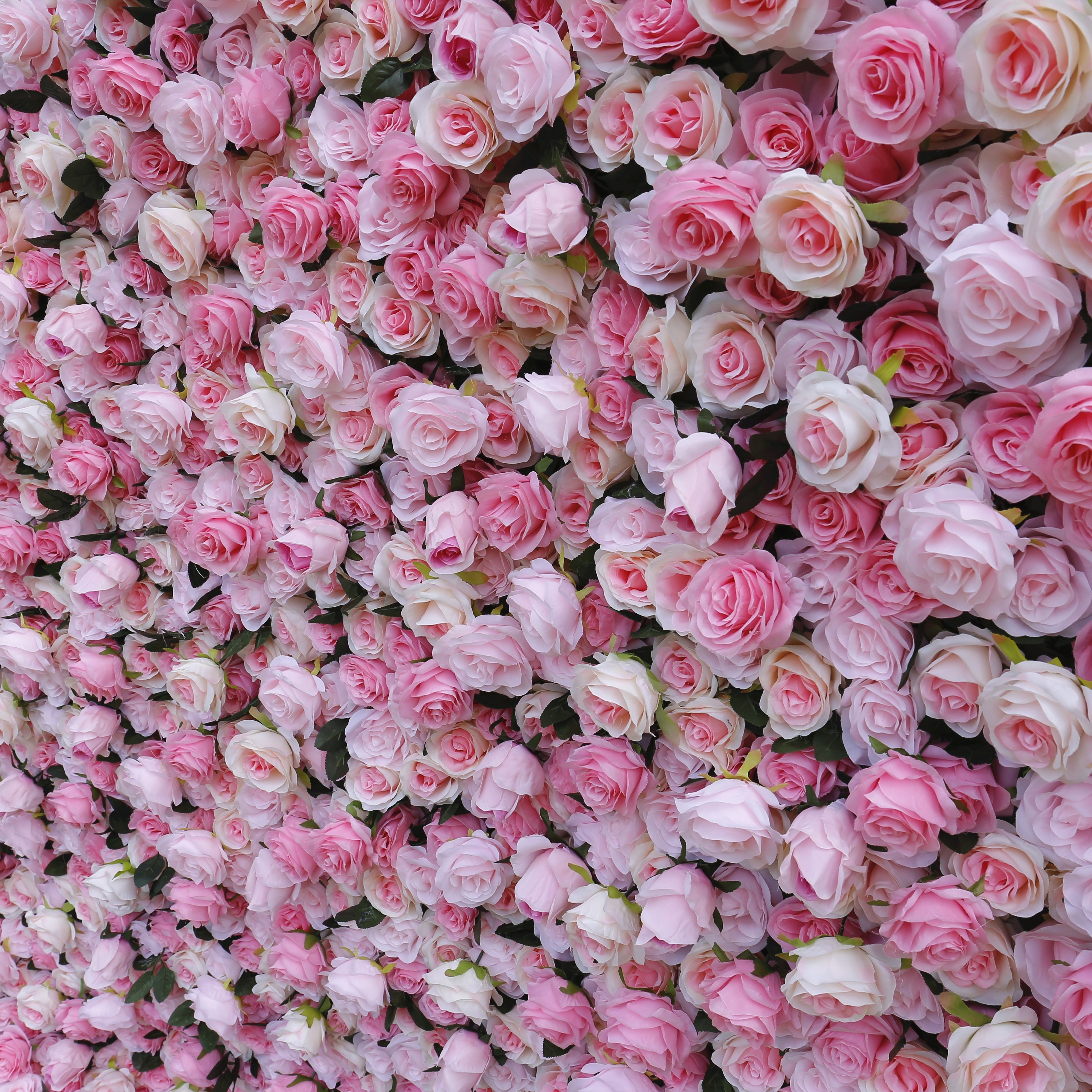 Sweet Pink Rose 5D Roll-Up Artificial Flower Wall for Events Decor ACFW-040