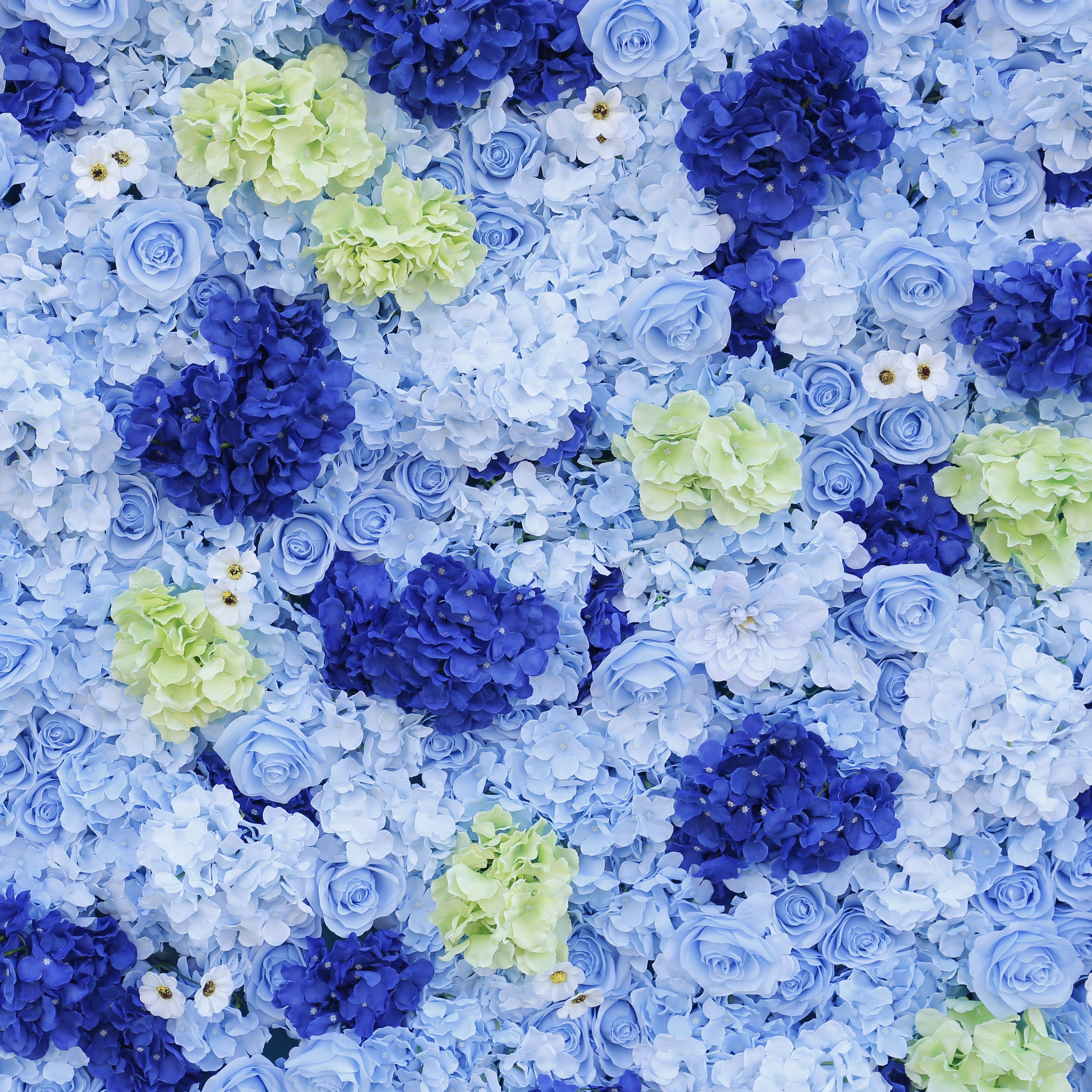 Blue Artificial 5D Flower Wall Backdrop for Wedding Birthday Decor ACFW-071
