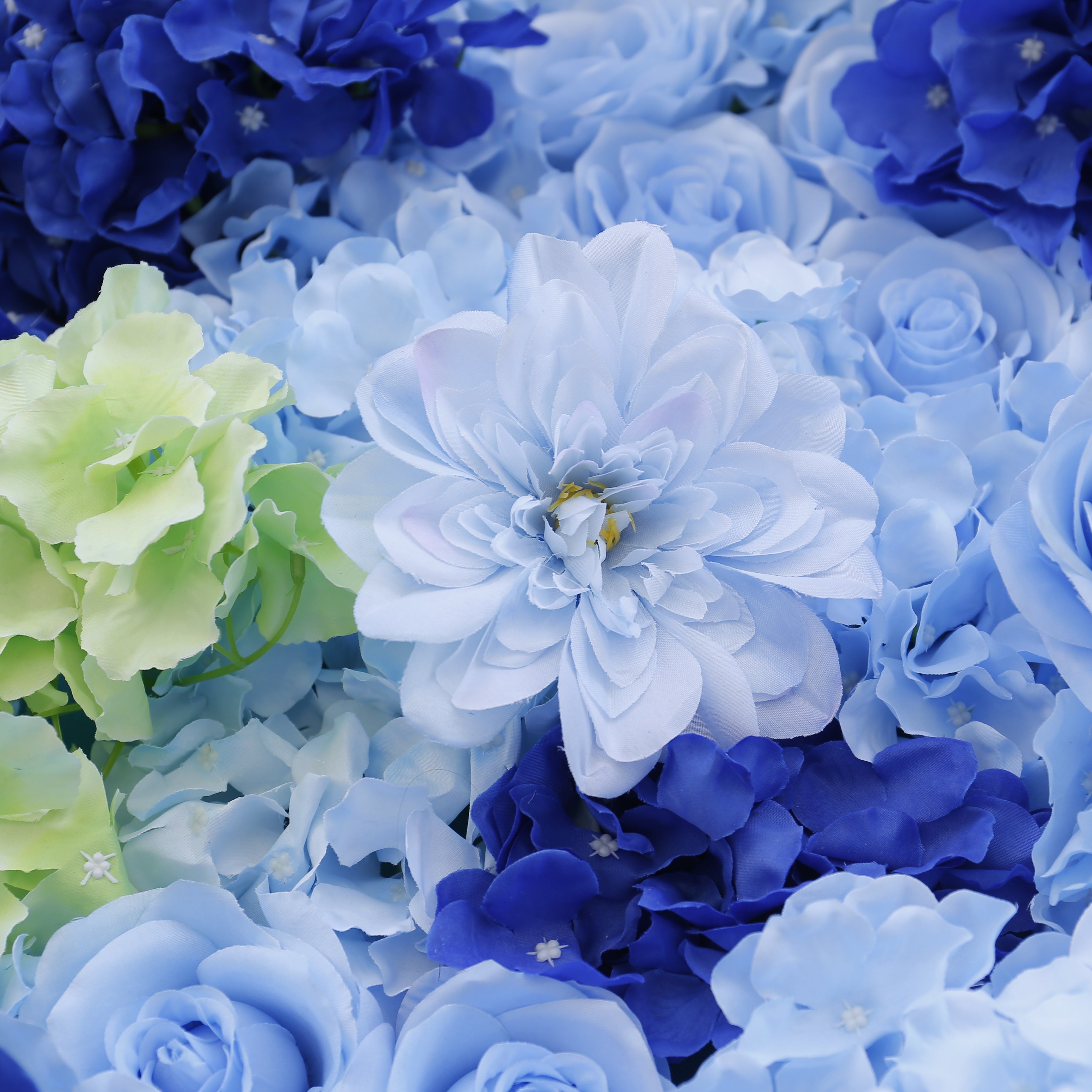 Blue Artificial 5D Flower Wall Backdrop for Wedding Birthday Decor ACFW-071