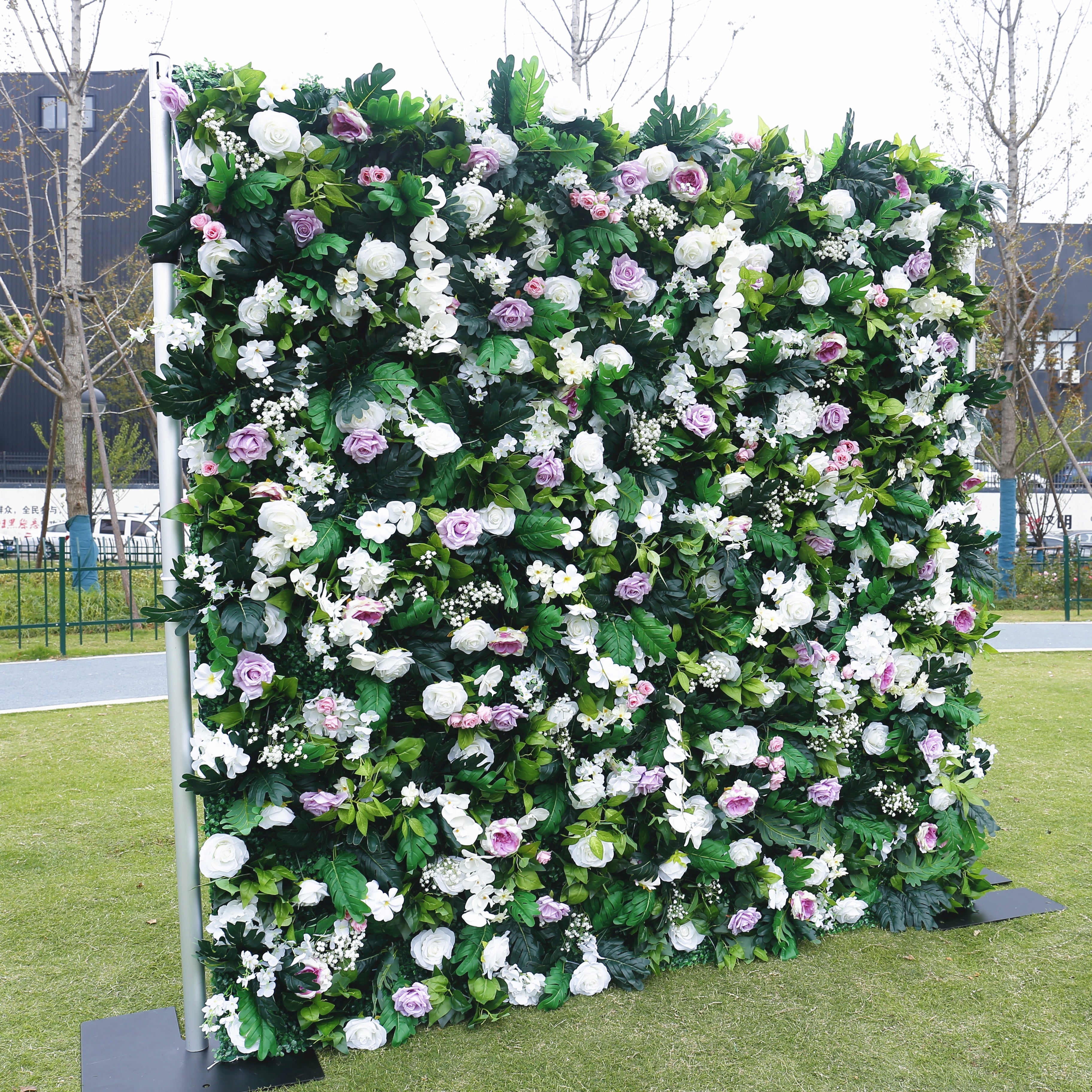 Garden Style Artificial Flower Wall Backdrop For Wedding Party Decor ACFW-076