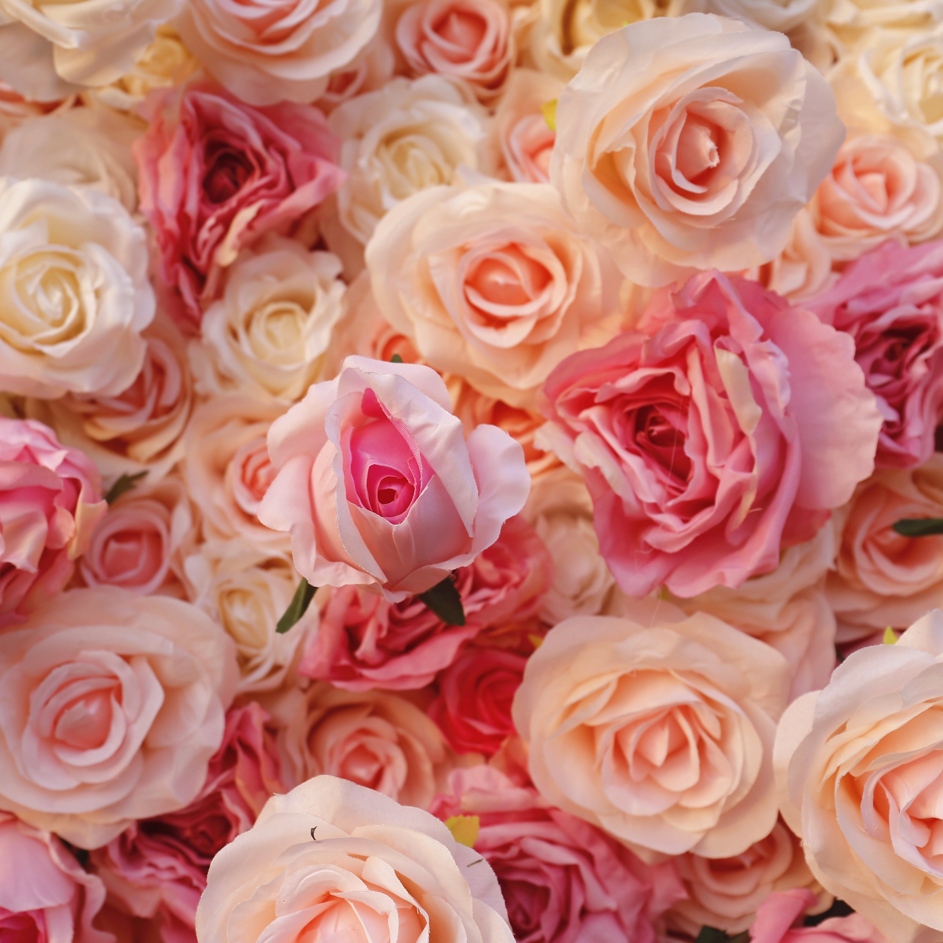 Ombre Pink Red Artificial Flower Wall Backdrop For Wedding Decor ACFW-094