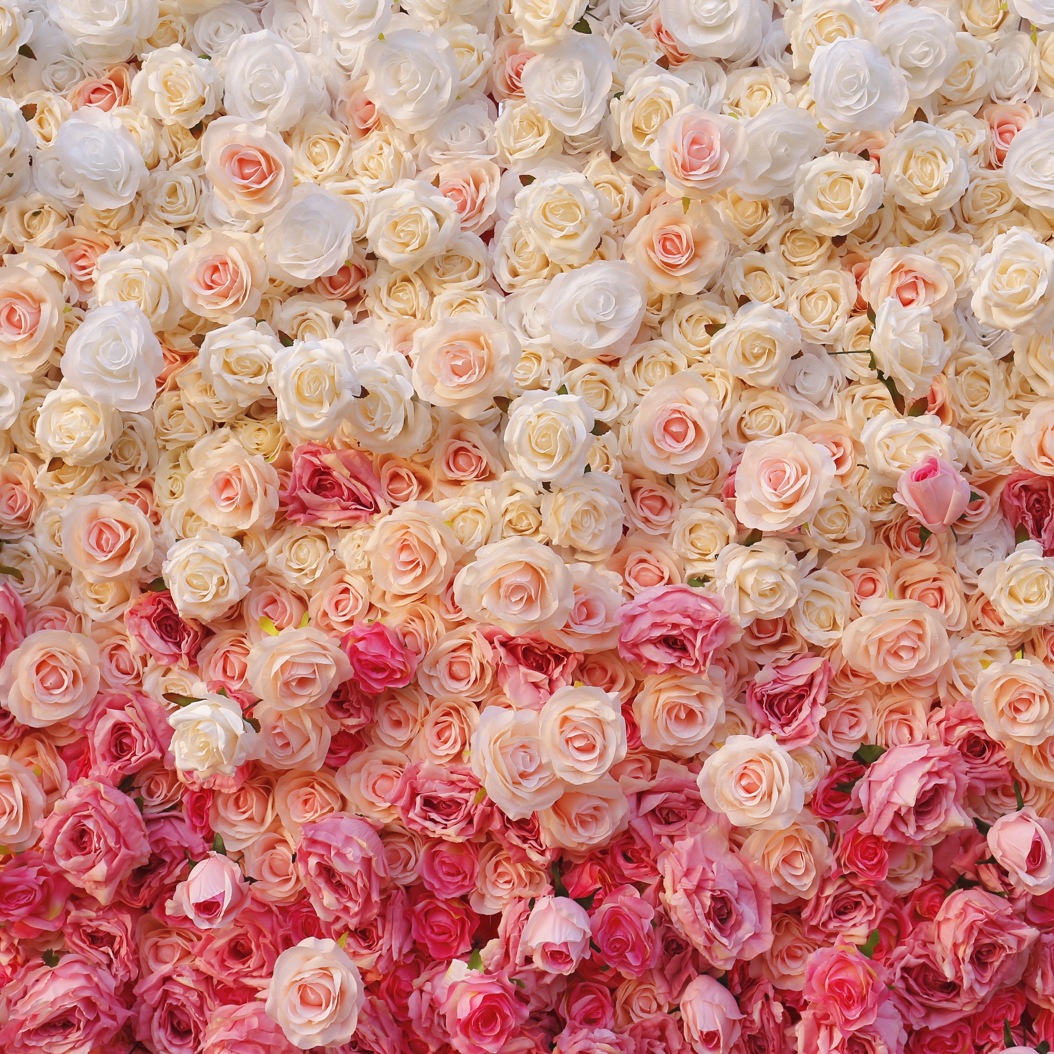 Ombre Pink Red Artificial Flower Wall Backdrop For Wedding Decor ACFW-094