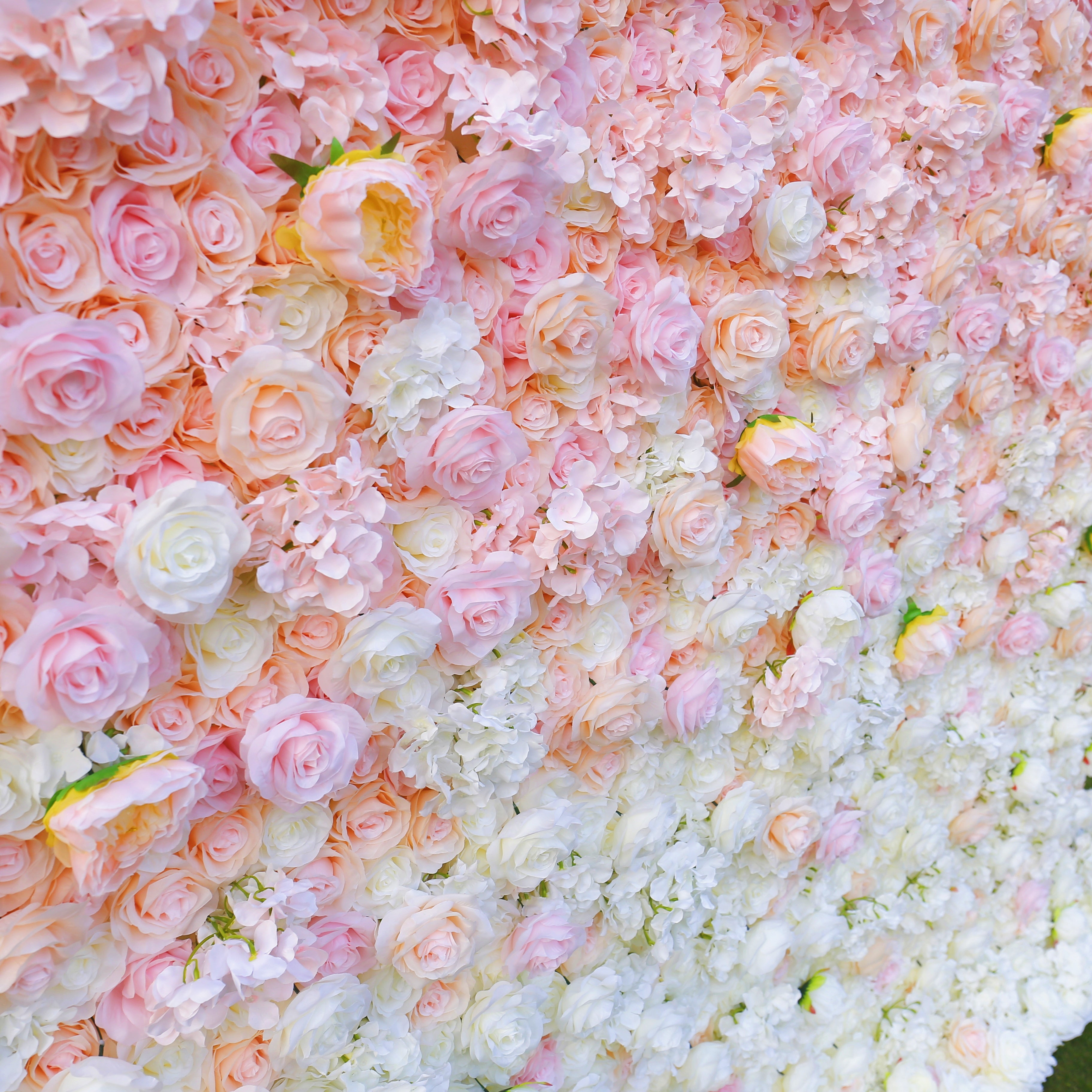 Ombre Blush Rose Floral Wall Backdrop For Bridal Shower Party Decor ACFW-1010
