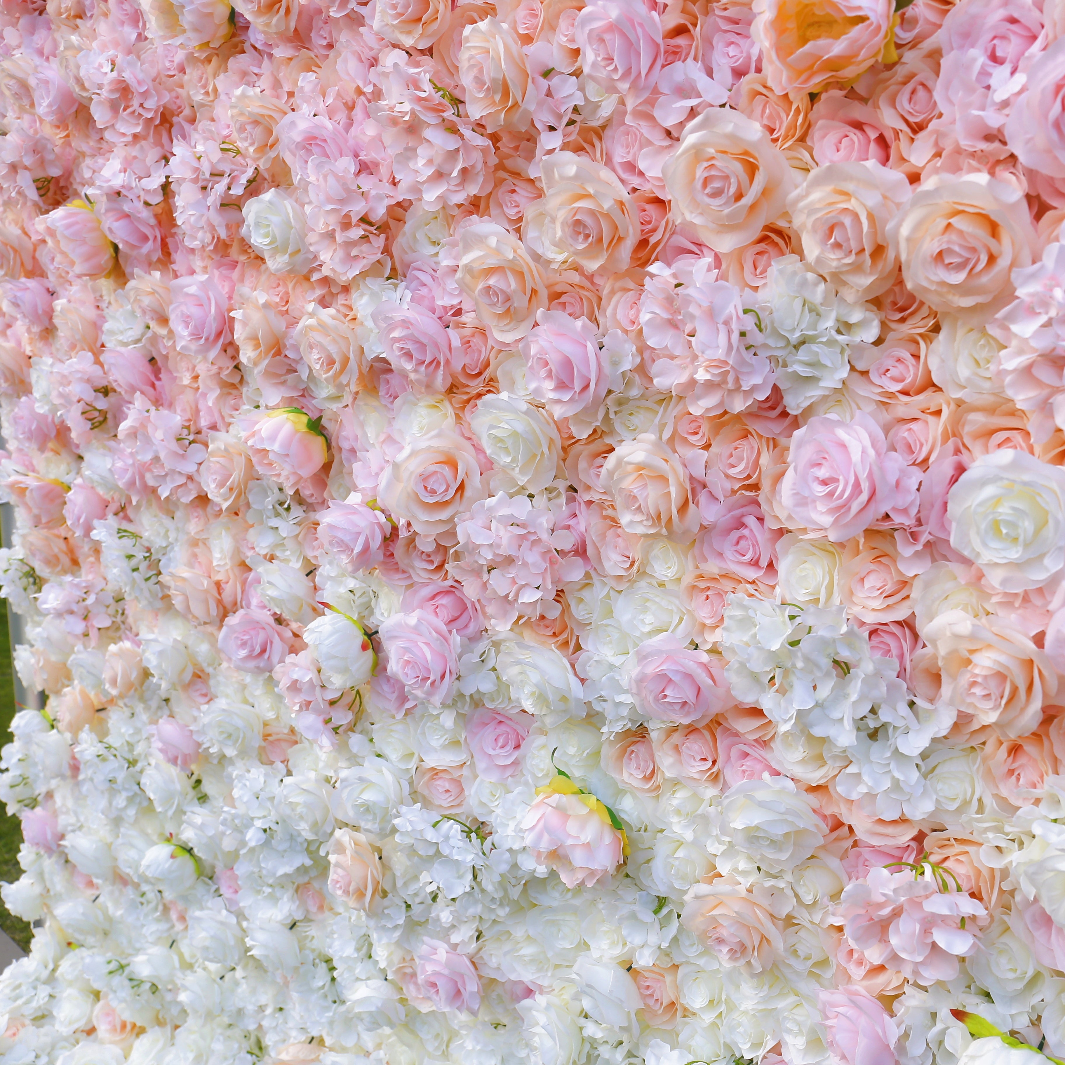 Ombre Blush Rose Floral Wall Backdrop For Bridal Shower Party Decor ACFW-1010