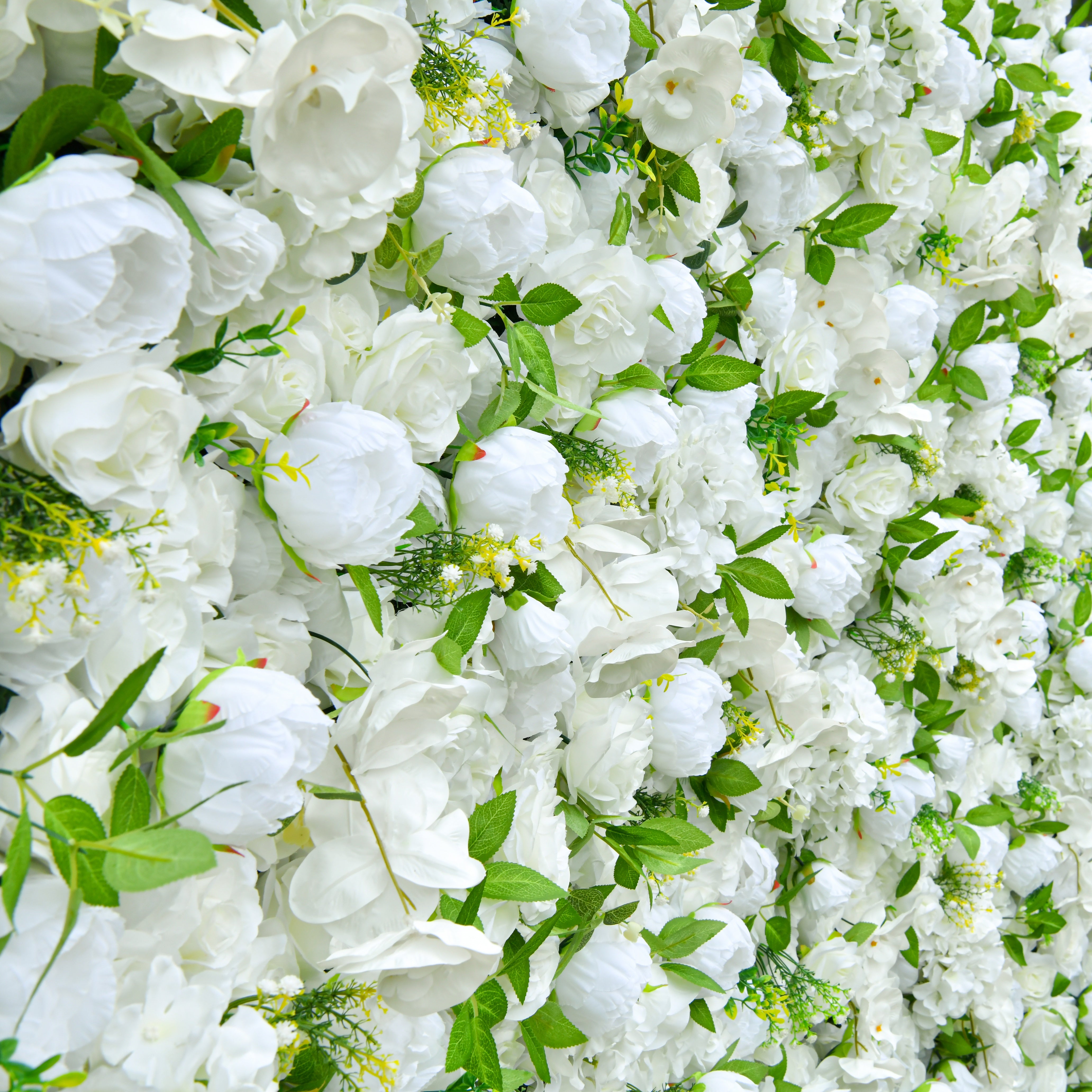 White Greenery Floral Wall Backdrop For Wedding Ceremony Decor ACFW-122