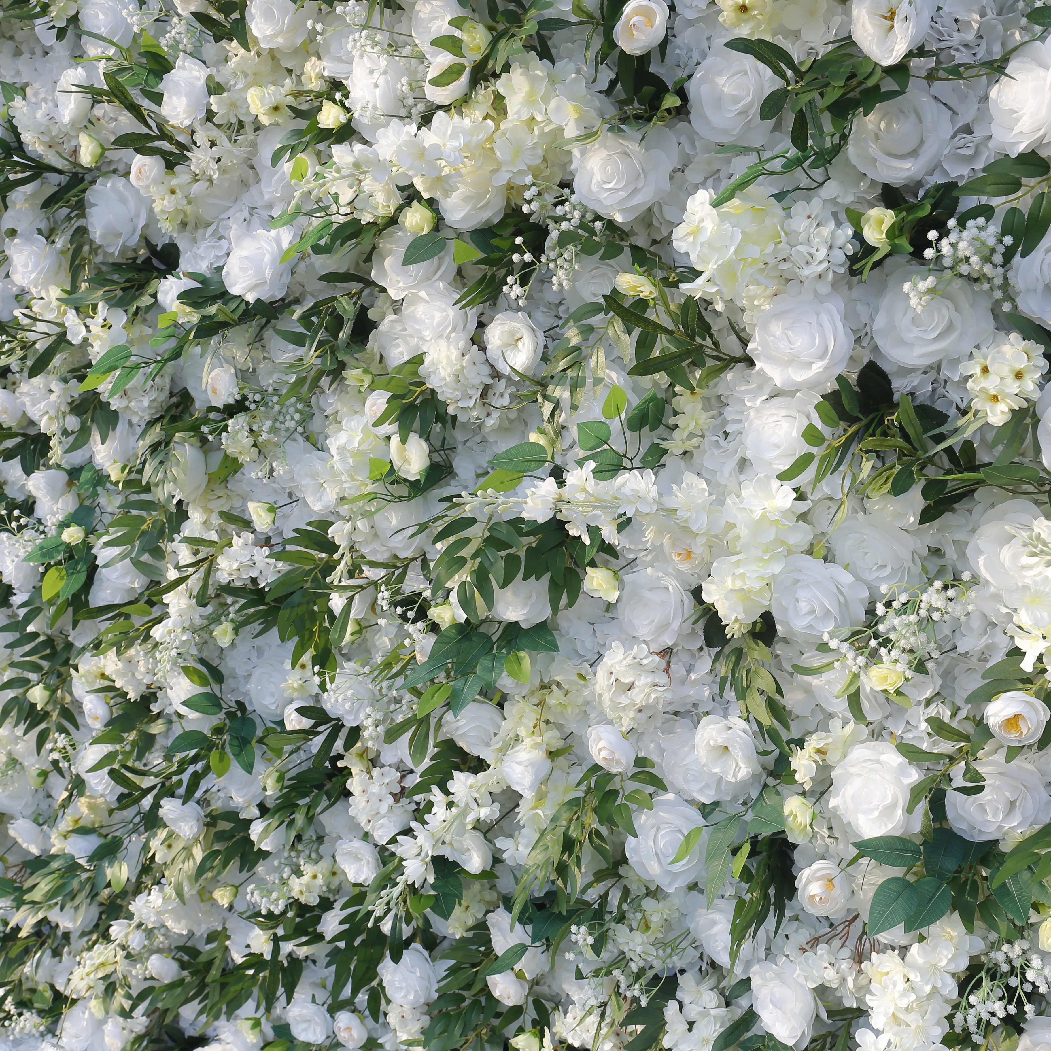 White Tropical Leaf Flower Wall For Wedding Ceremony Decor ACFW-126