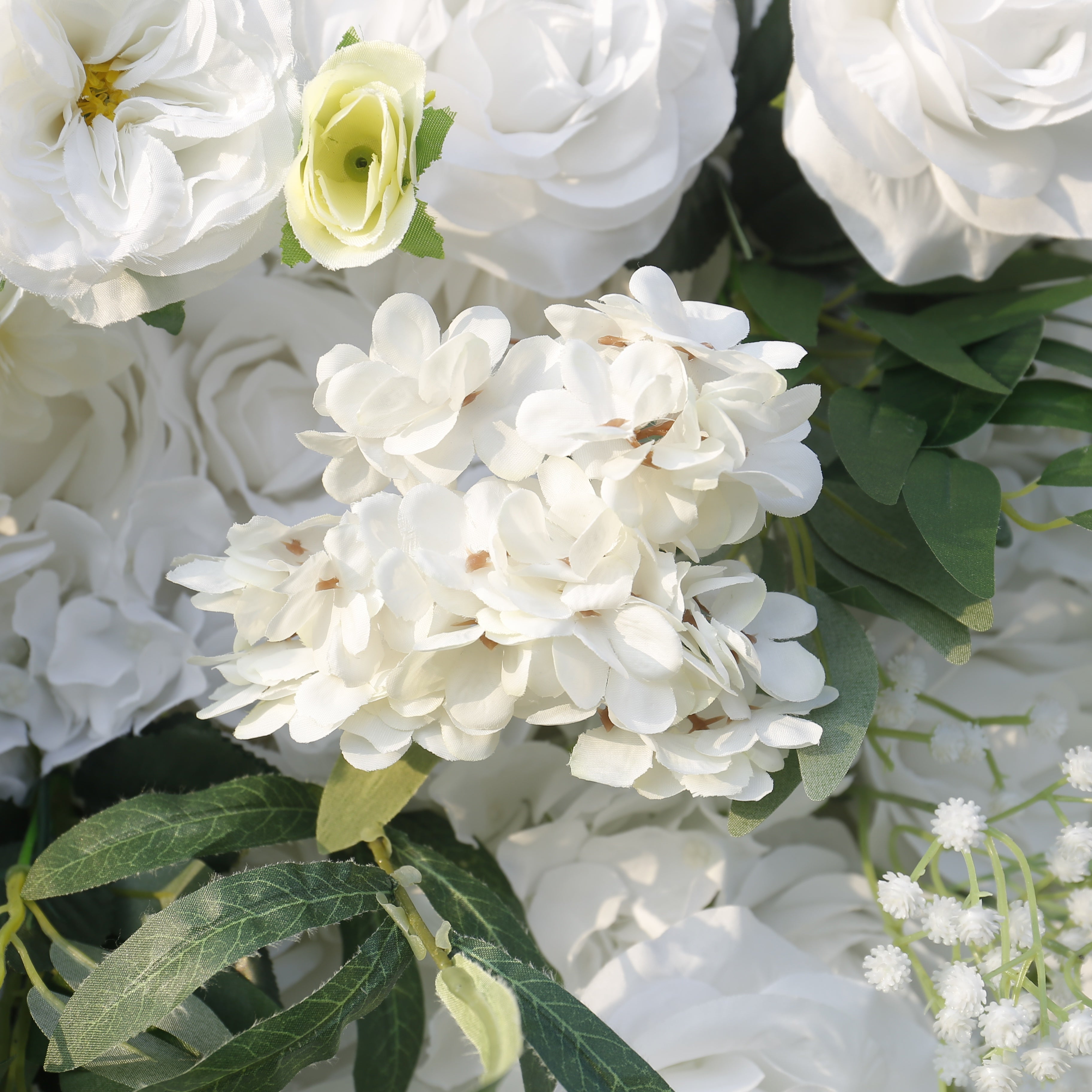 White Tropical Leaf Flower Wall For Wedding Ceremony Decor ACFW-126