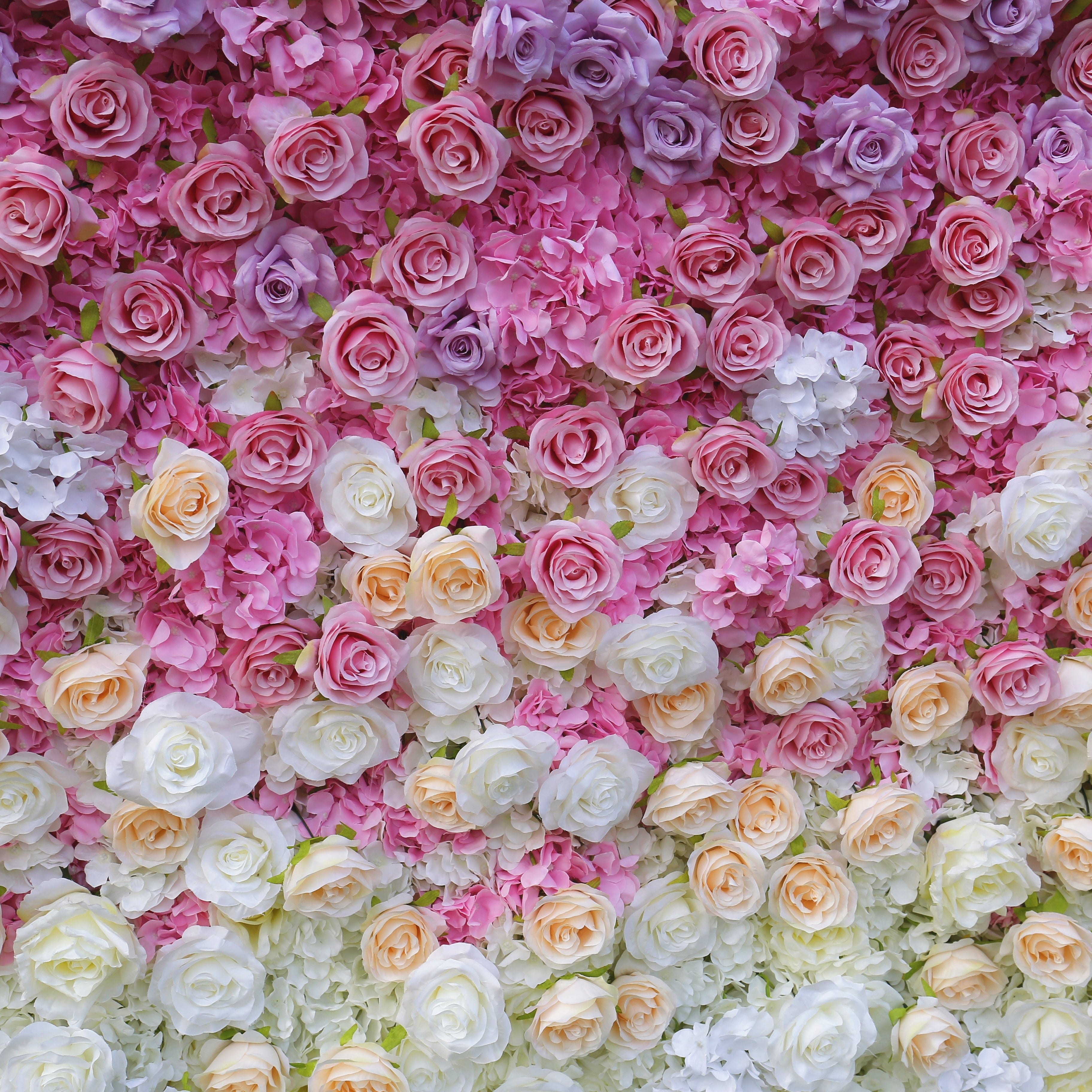 Gradient Pink Purple Fabric Flower Wall Wedding Backdrop ACFW-127