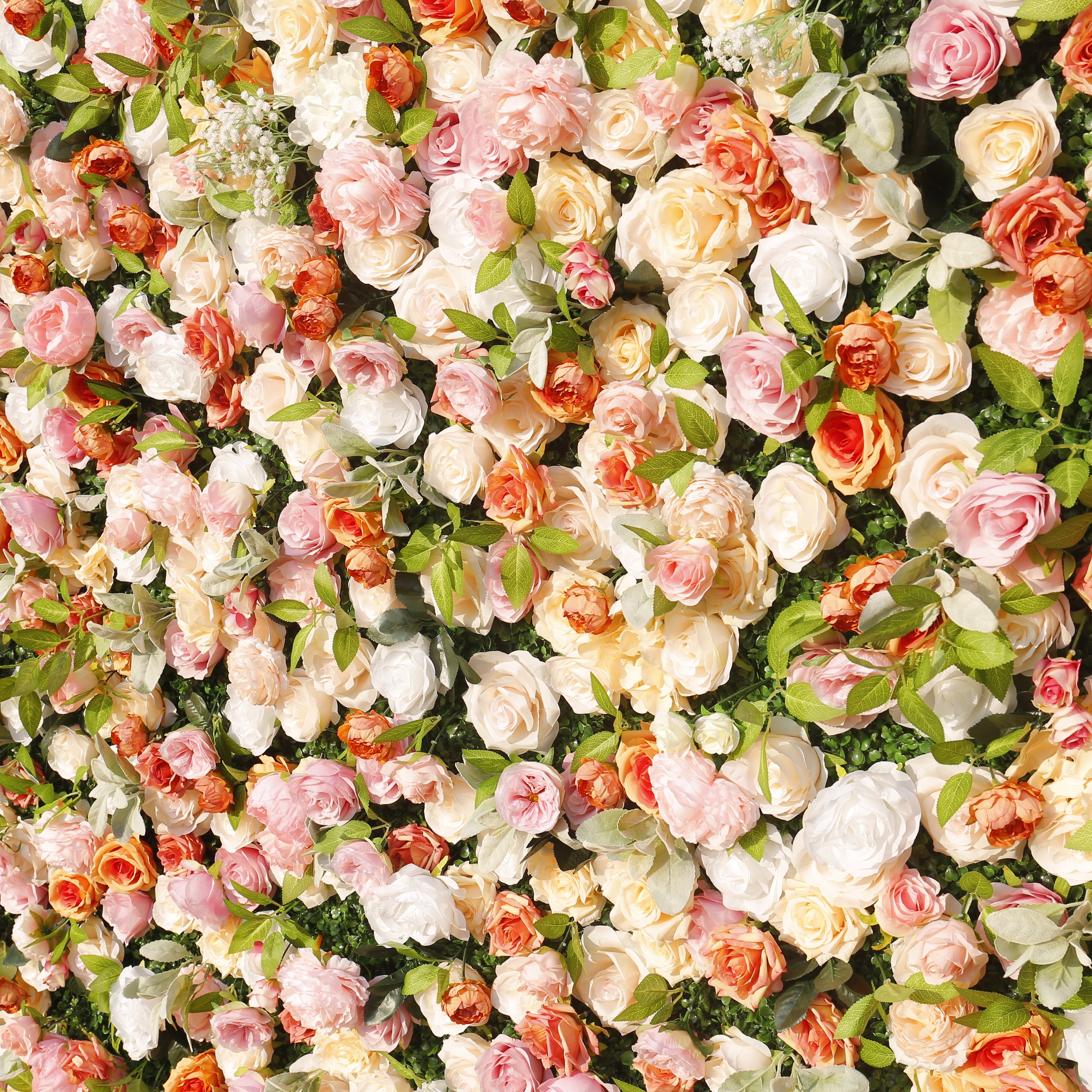 3D Mixed Floral Backdrop Roll Up Curtain Artificial Flower Wall ACFW-134