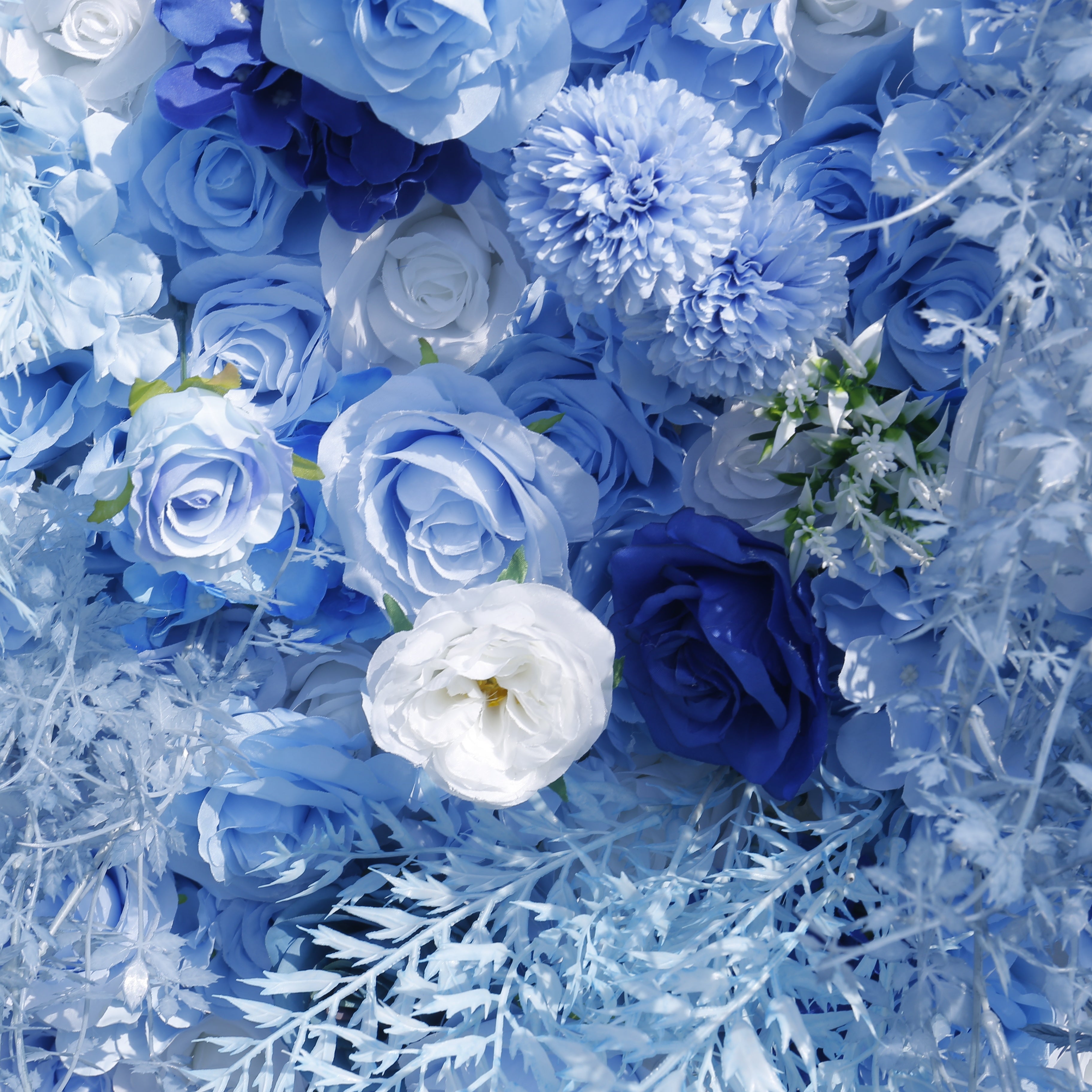 8ft Royal Blue White Rose Flower Wall Backdrop For Event Party Decor ACFW-135