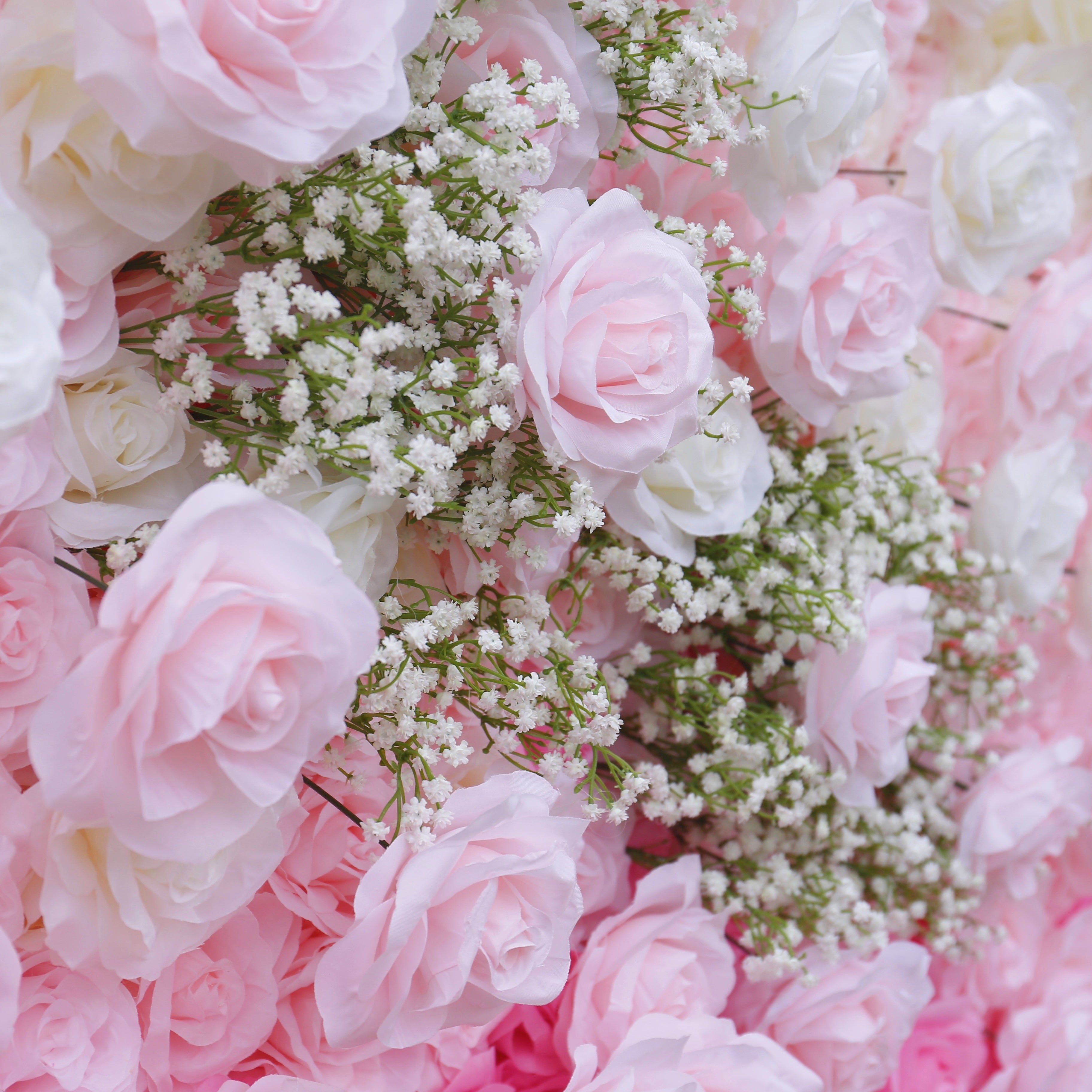 Dreamy Pink Purple Fabric Floral Wall Panel for Bridal Shower Decor ACFW-157
