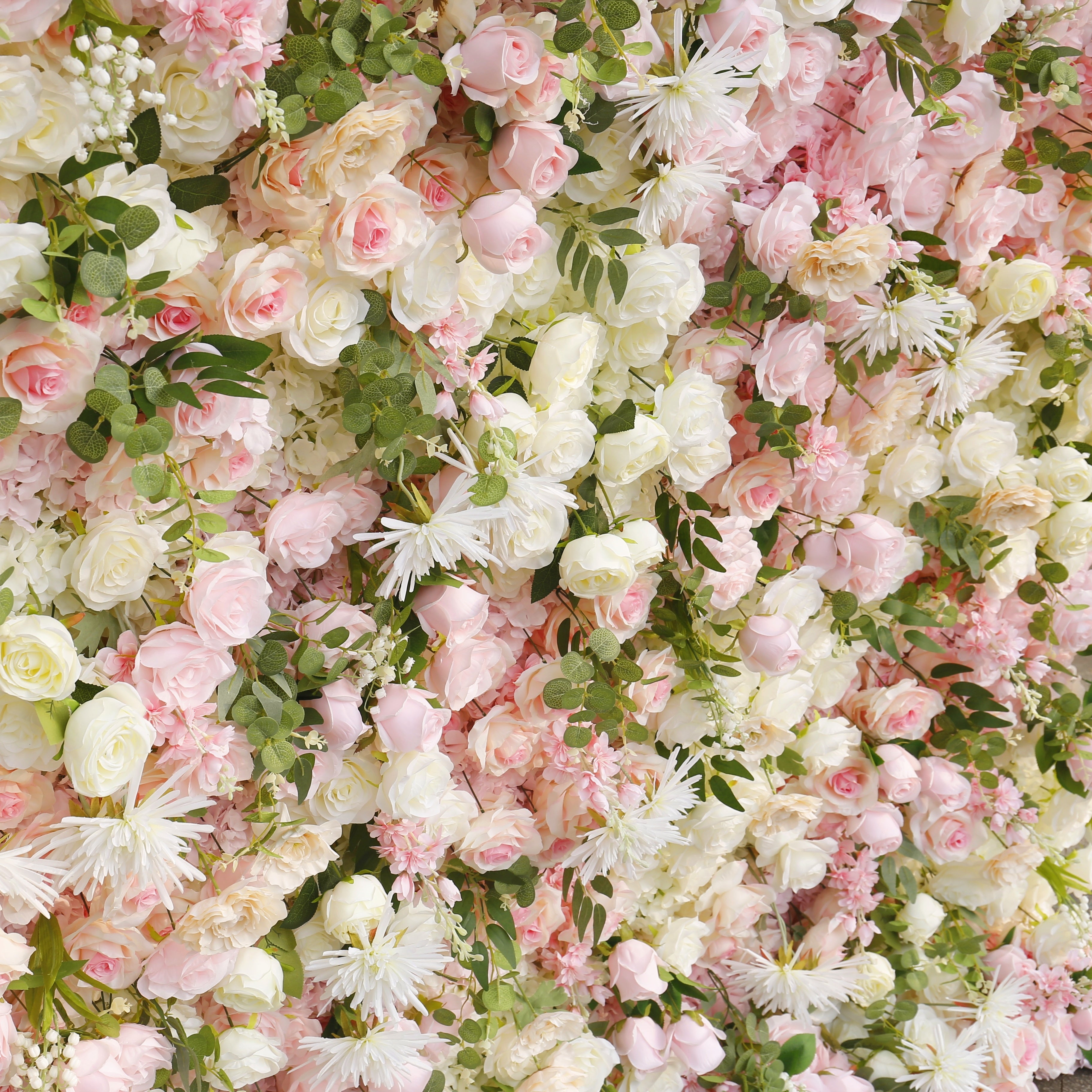 5D Artificial White Pink Rose Hanging Flower Wall Events Decor ACFW-160