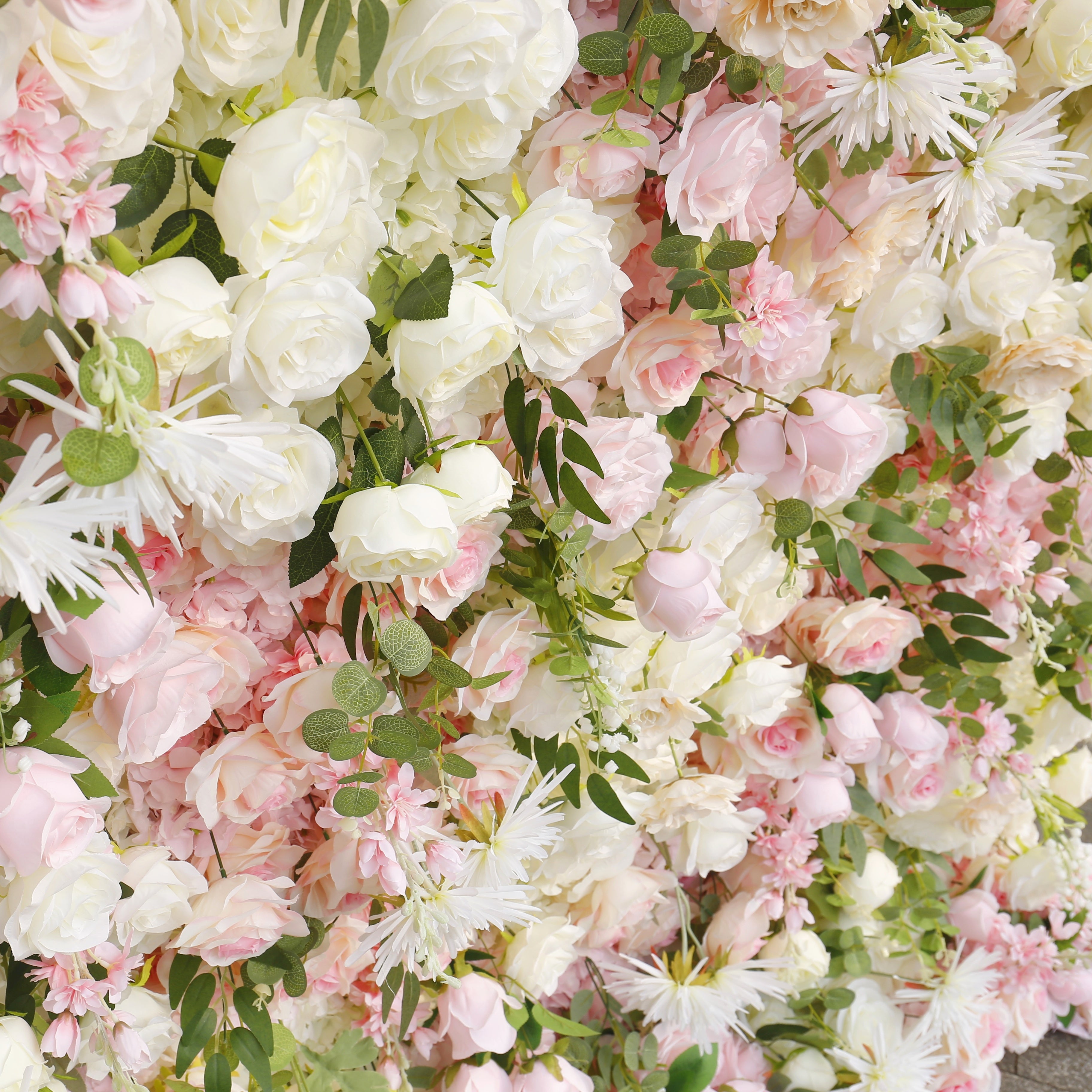 5D Artificial White Pink Rose Hanging Flower Wall Events Decor ACFW-160