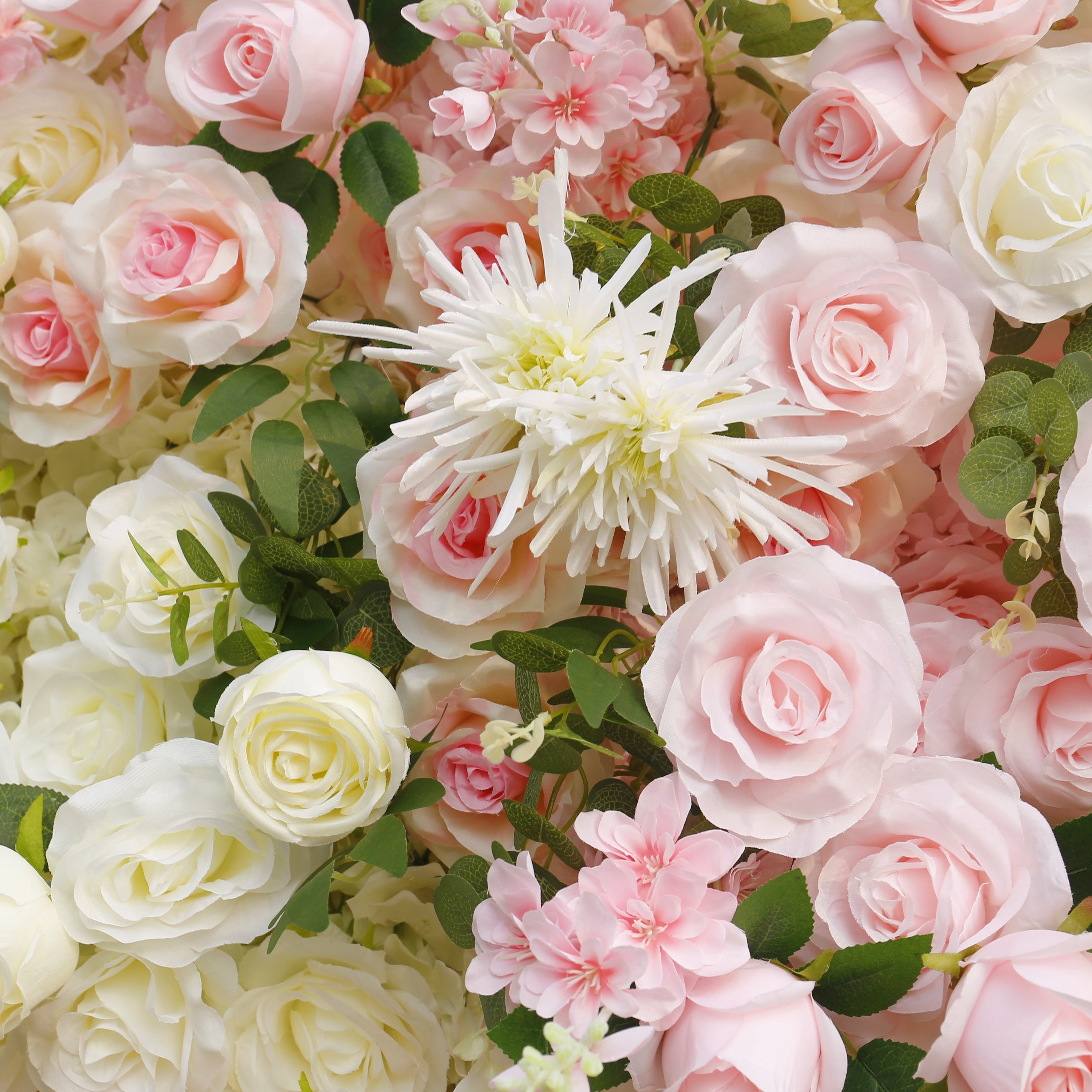 5D Artificial White Pink Rose Hanging Flower Wall Events Decor ACFW-160