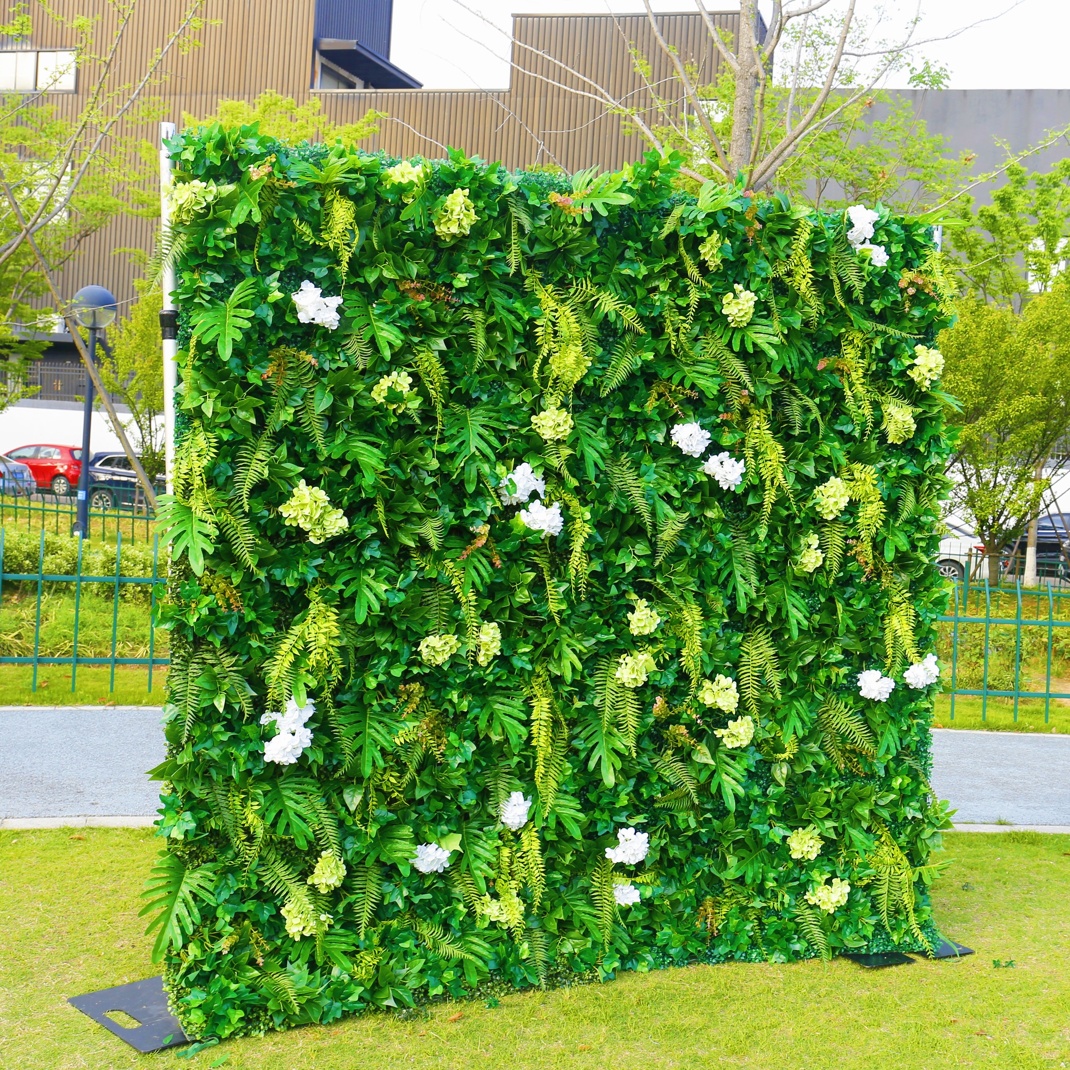 8ft Greenery Fabric Artificial Forest Flower Wall for Wedding Decor ACFW-163