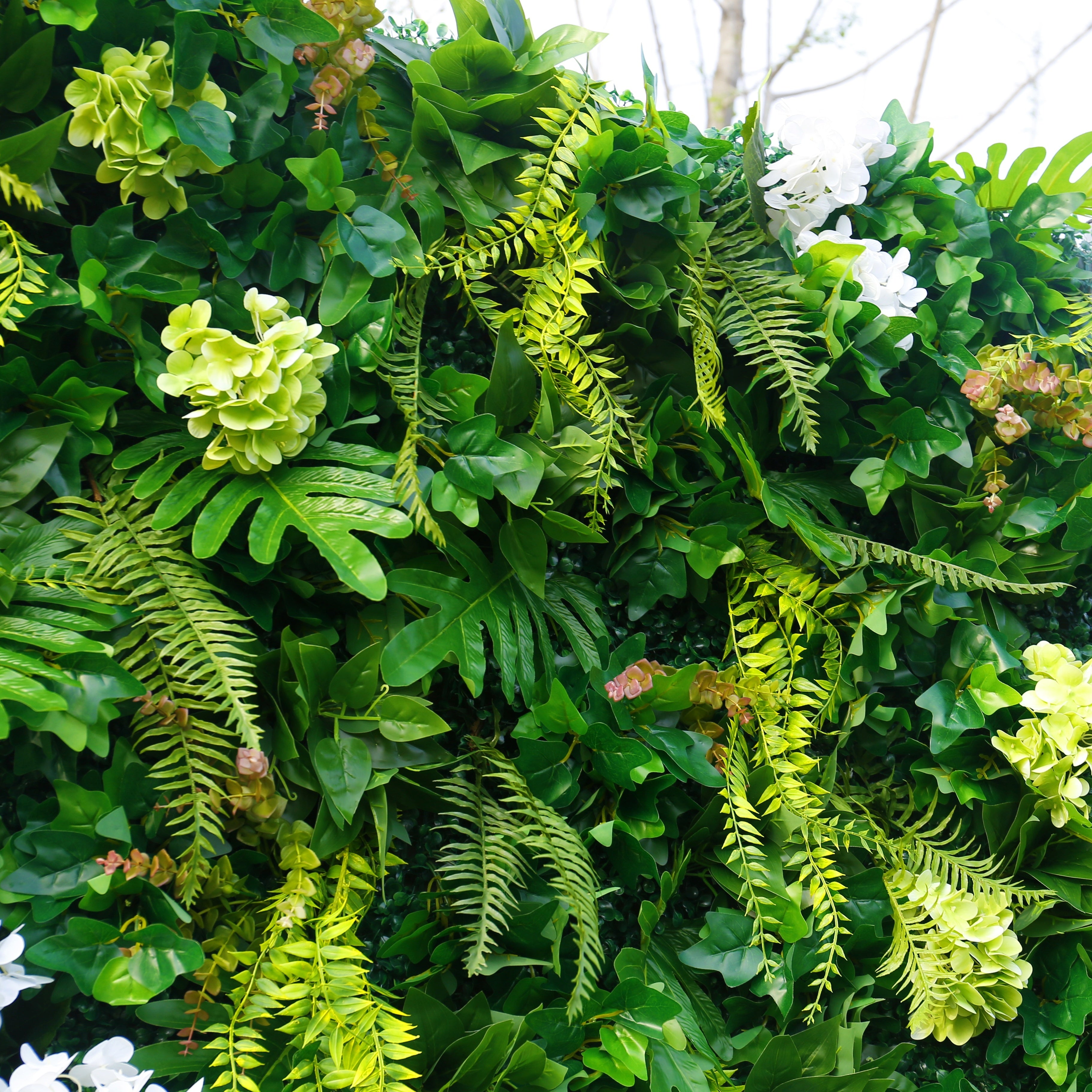 8ft Greenery Fabric Artificial Forest Flower Wall for Wedding Decor ACFW-163