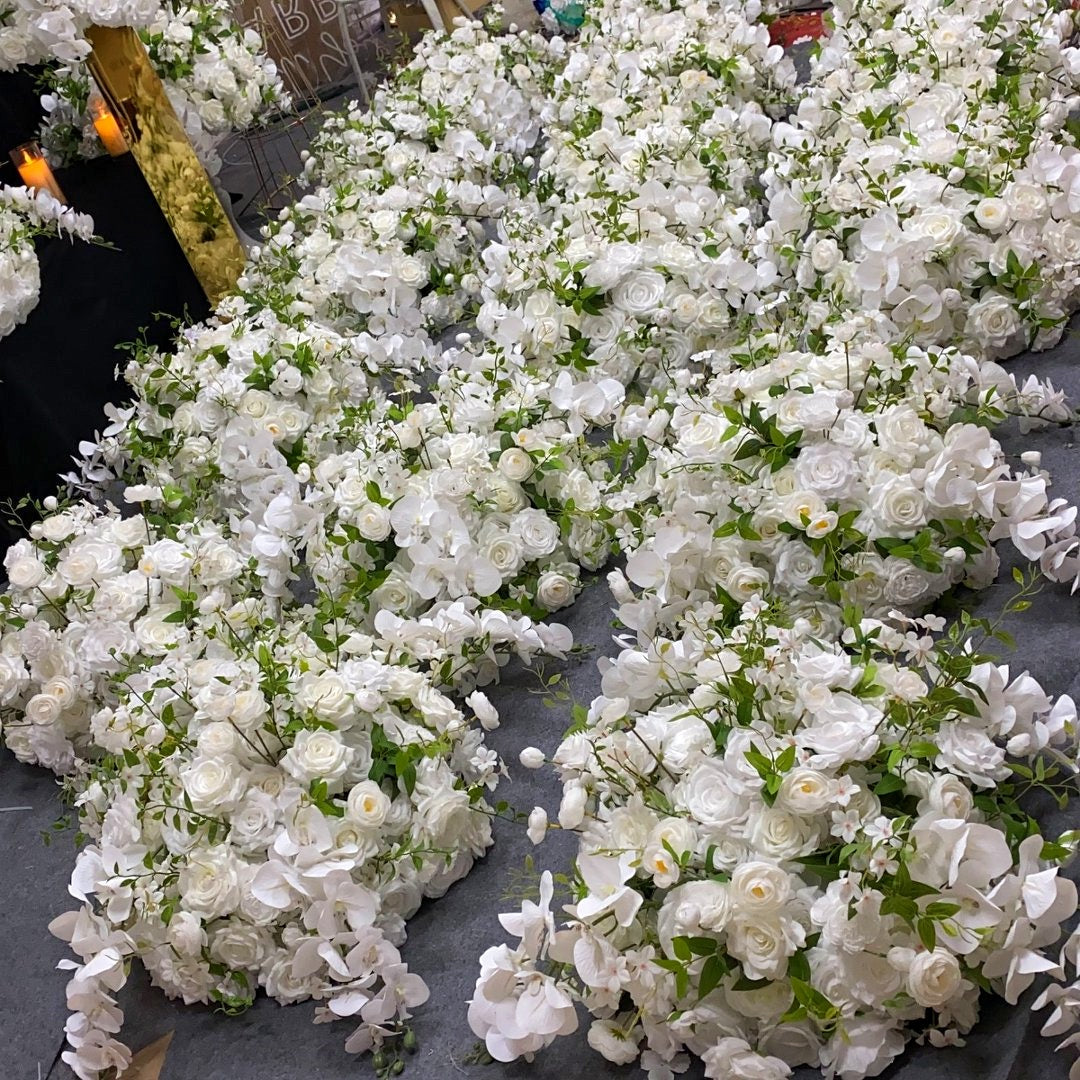 White & Green Floral Ball Centerpiece for Wedding Table Decor ADFC-107