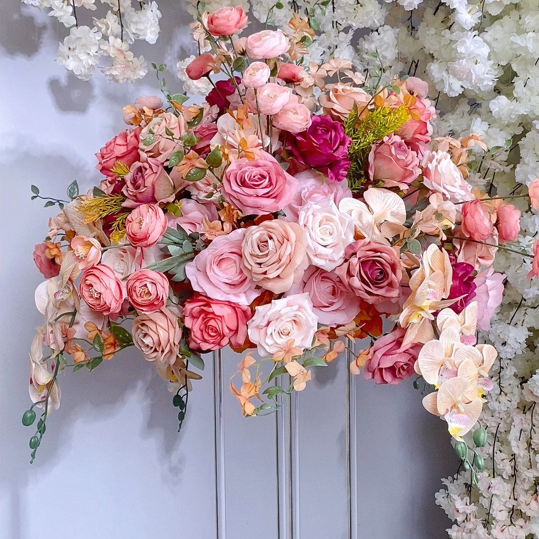 Blush Pink Floral Centerpiece Arrangement for Wedding Table Decor ADFC-133