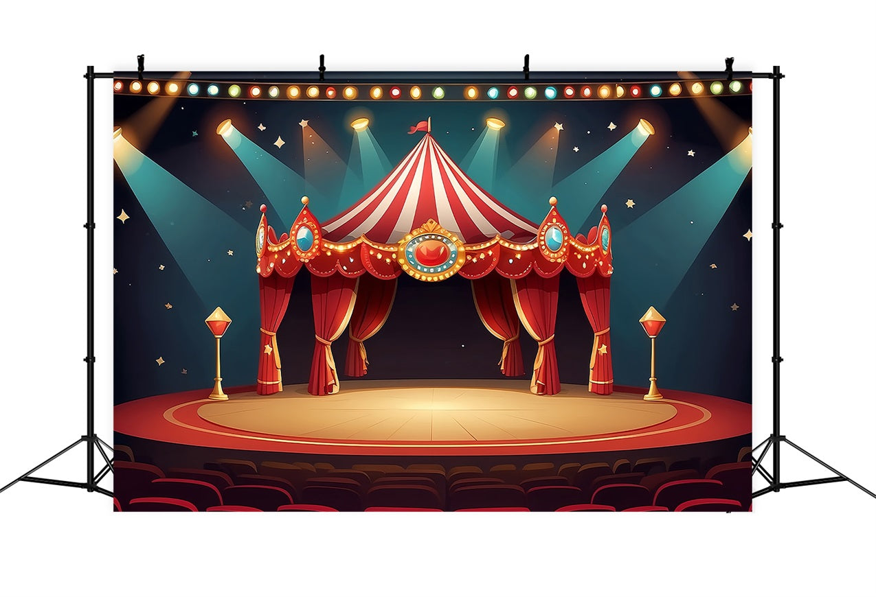 Circus Backdrops Stage Carnival Tent Starry Backdrop BRP1-175