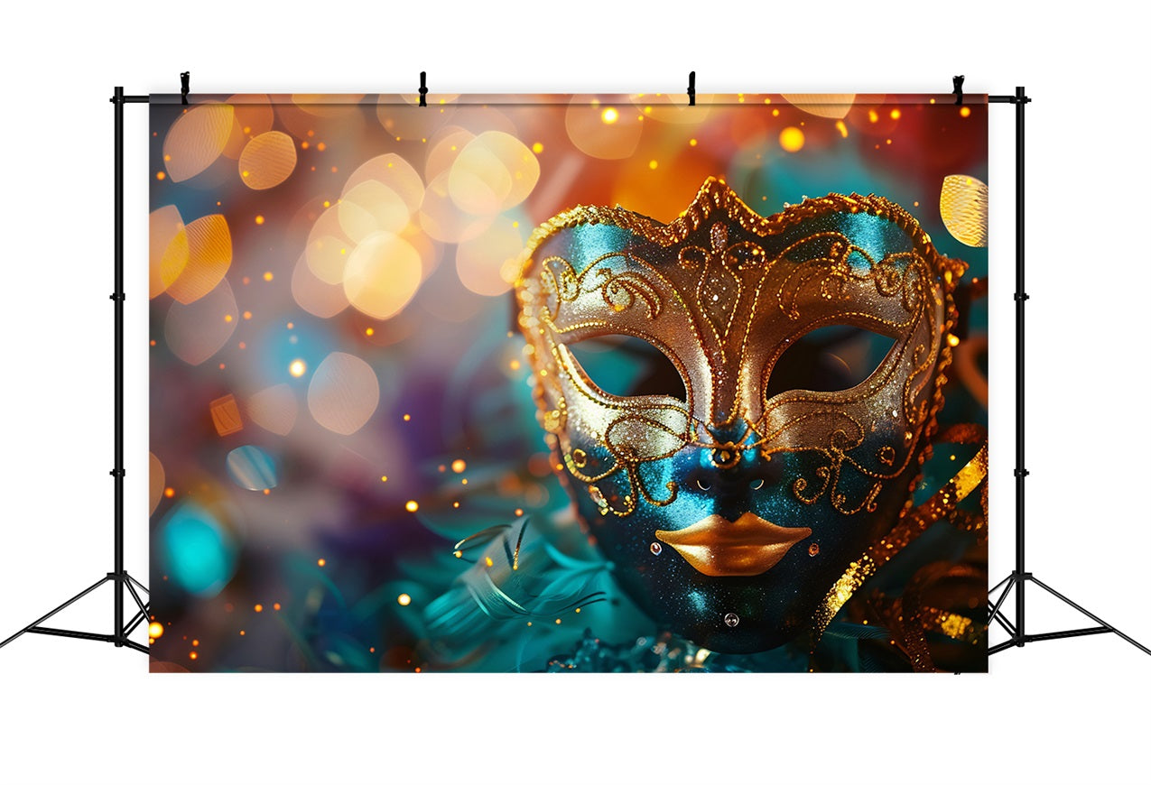 Carnival Themed Backdrops Stunning Mask Artistic Feathers Backdrop BRP1-210