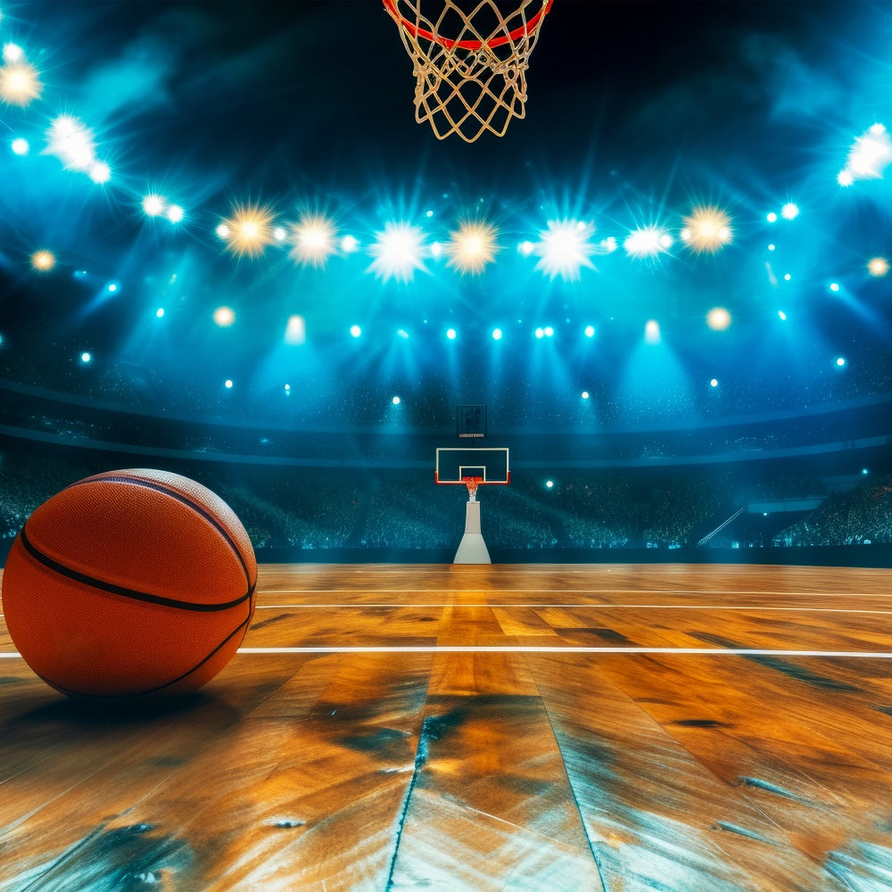 Basketball Court Backdrop Bright Game Night Backdrop BRP1-317