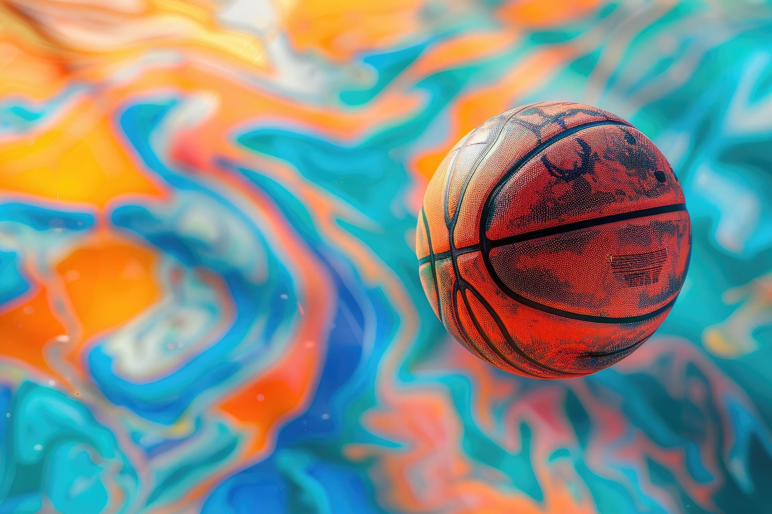 Basketball Theme Backdrop Modern Abstract Swirl Backdrop BRP1-331