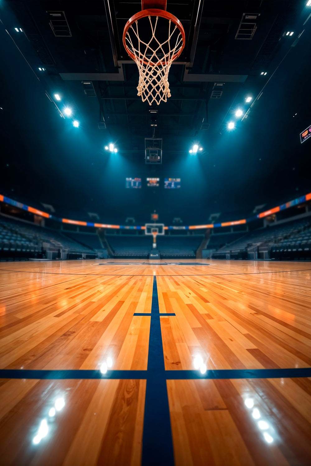 Basketball Court Backdrop Game Night Professional Backdrop BRP1-333