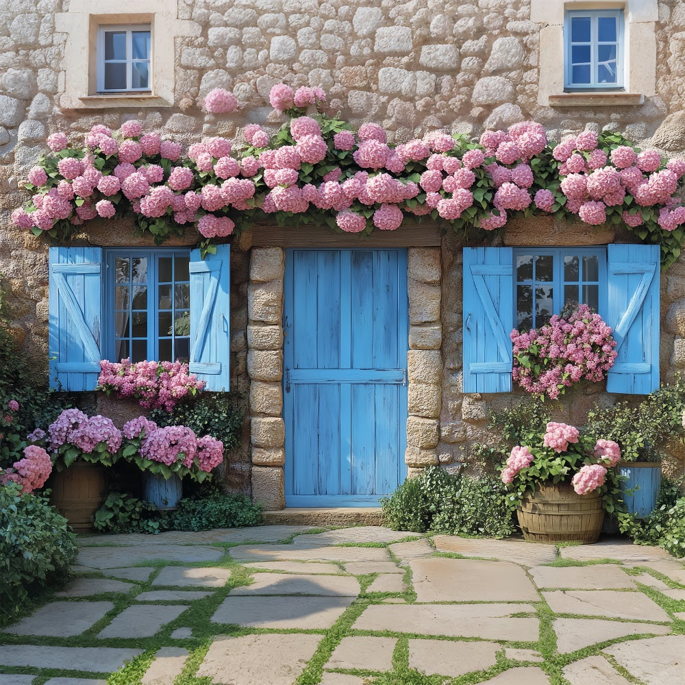 Backdrop Spring Vintage Floral Cottage Wooden Door Backdrop BRP1-9