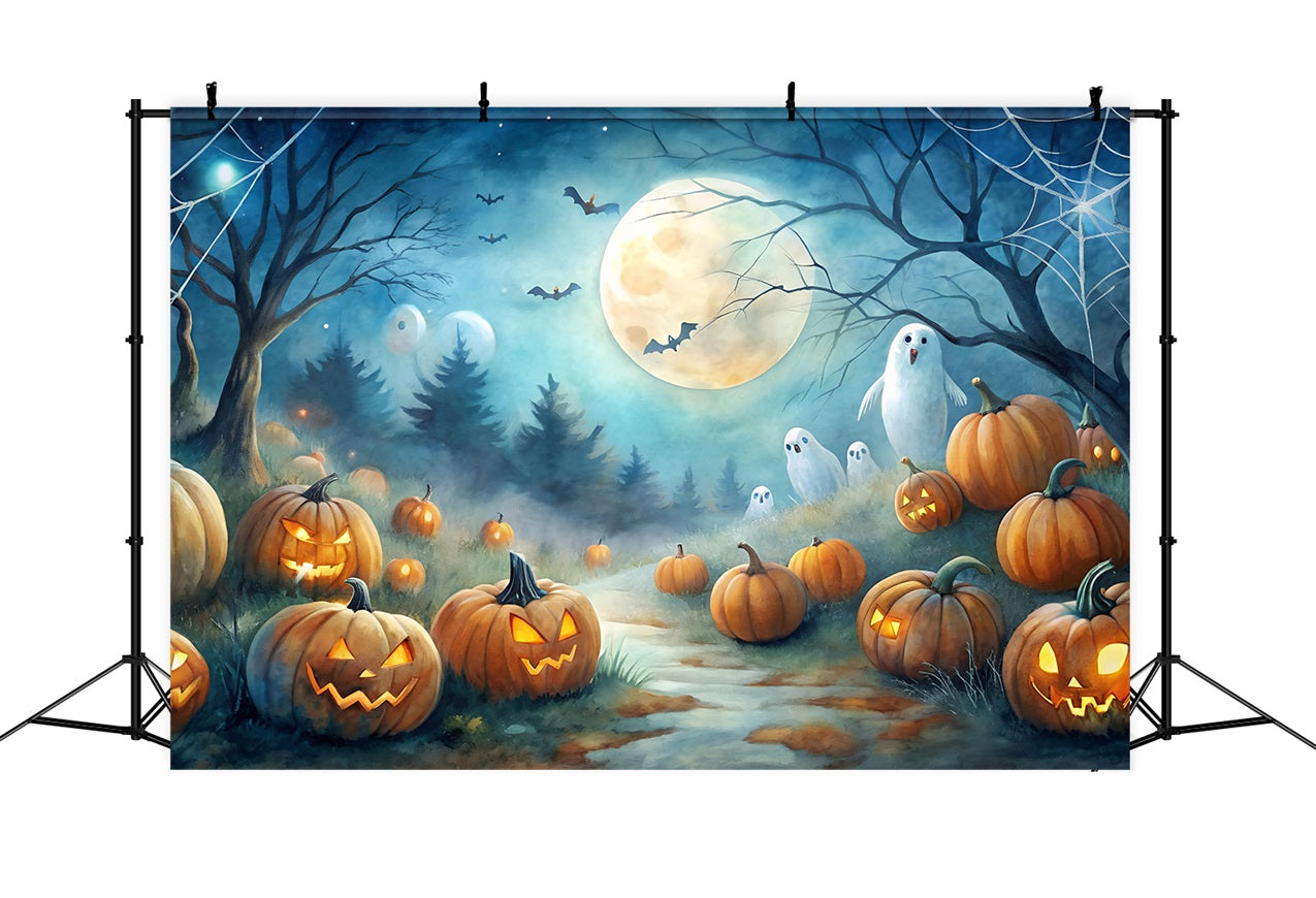 Halloween Backdrop Pumpkin Grove Ghosts Backdrop BRP10-183