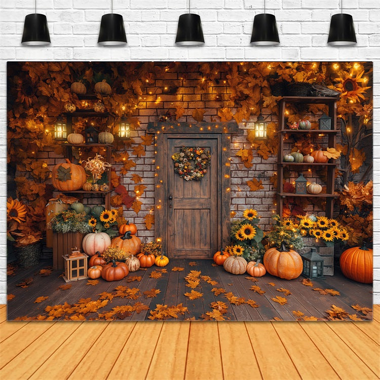 Fall Pictures Harvest Vibes Rustic Door Entrance Backdrop BRP10-249