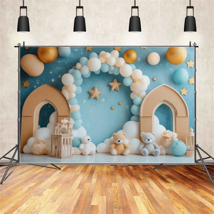 Happy Birthday Backdrops Teddy Bear Wonderland Backdrop BRP10-322