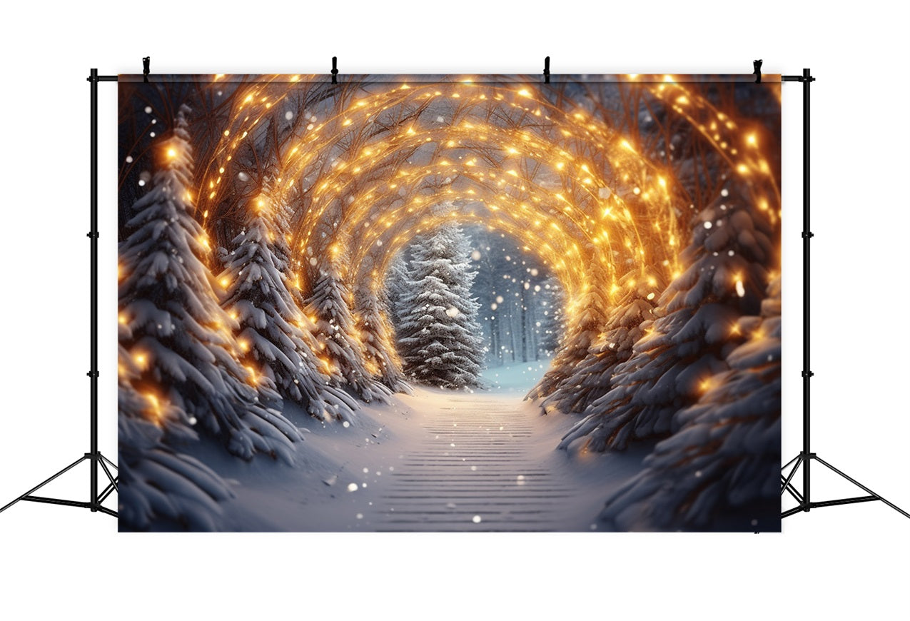 Backdrop Winter Wonderland Glowing Light Arch Backdrop BRP11-267