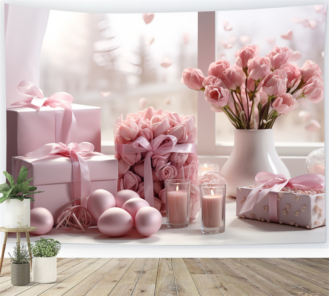 Valentines Backdrop Ideas Tulip Candlelight Window Backdrop BRP12-194