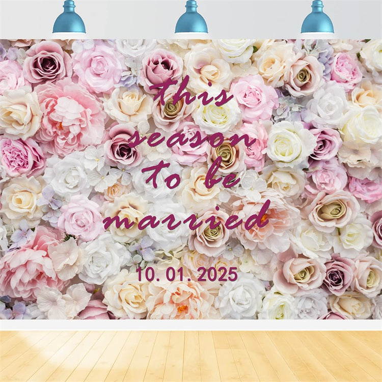 Personalized Wedding Backdrops Ideas Blooming Flower Wall Backdrop BRP12-346