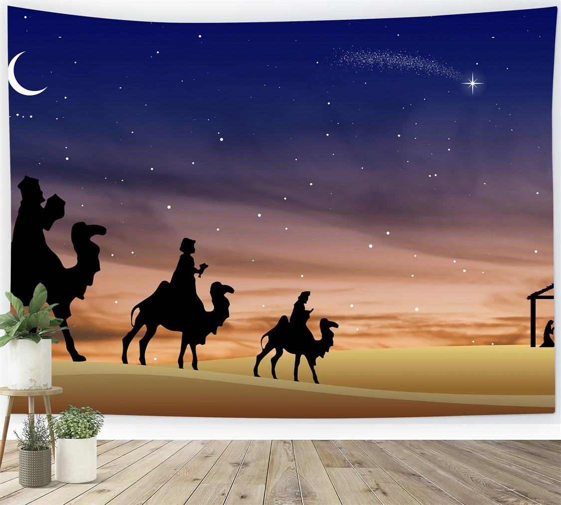 Nativity Backdrop Three Kings Holy Manger Backdrop BRP12-443