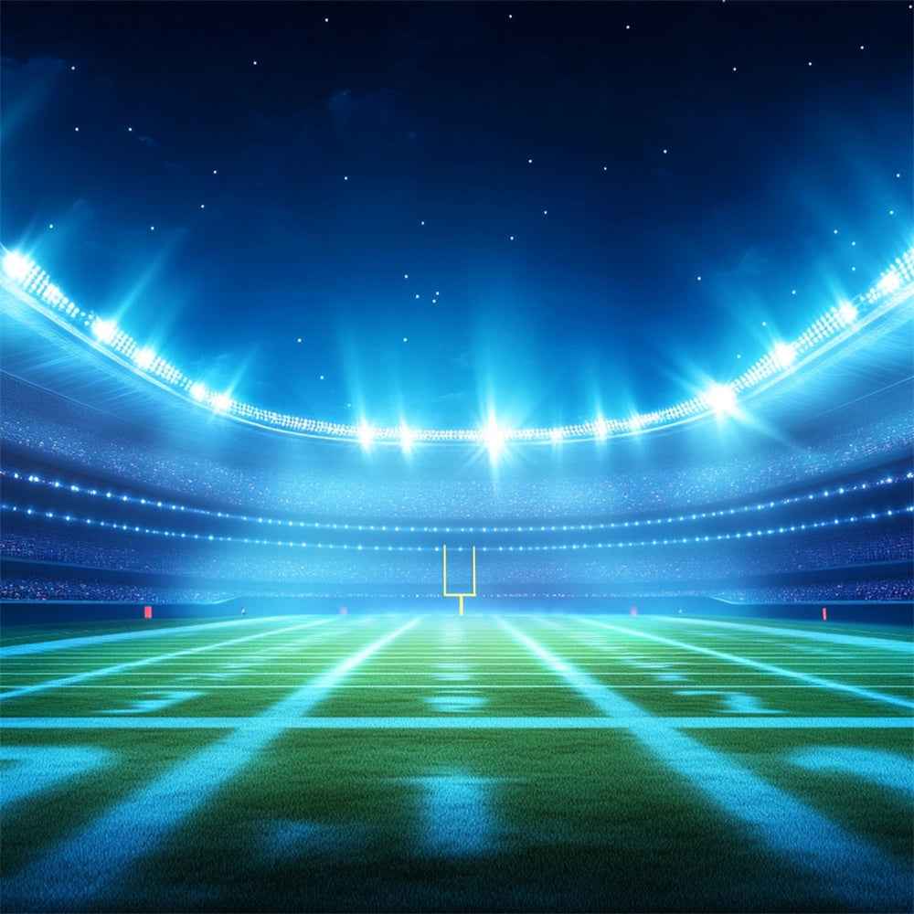 Sports Photography Backdrop Football Night Stadium Glimmer Backdrop BRP12-591