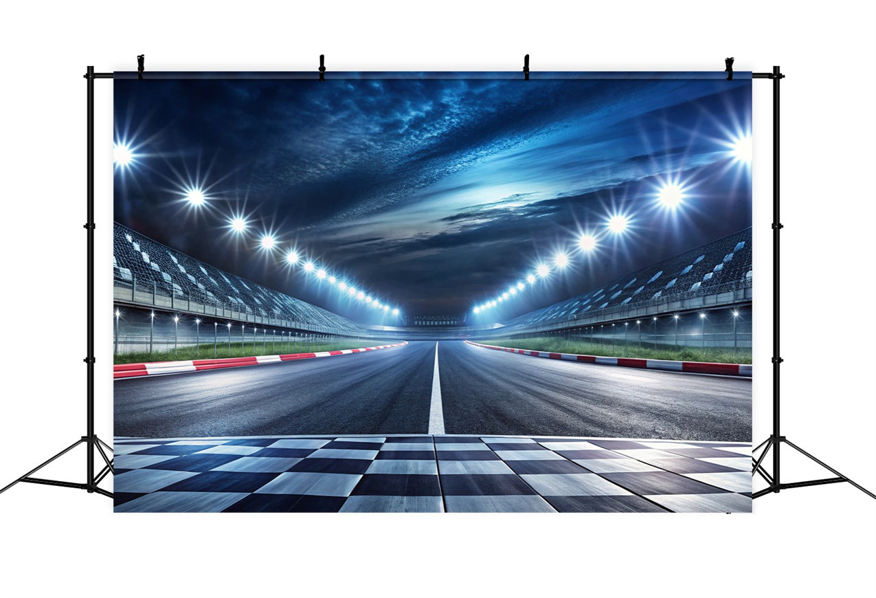 Sports Backdrop Ideas Racing Track Night Event Backdrop BRP12-593