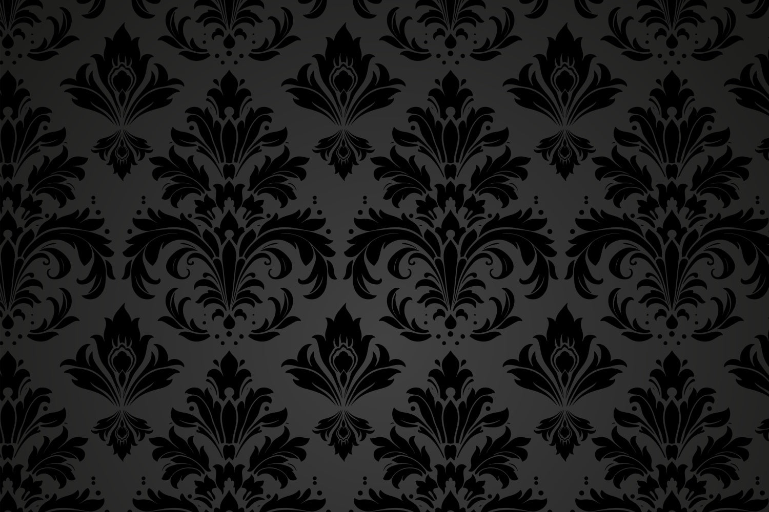 Damask Backdrops Luxurious Black Grey Floral Backdrop BRP12-628