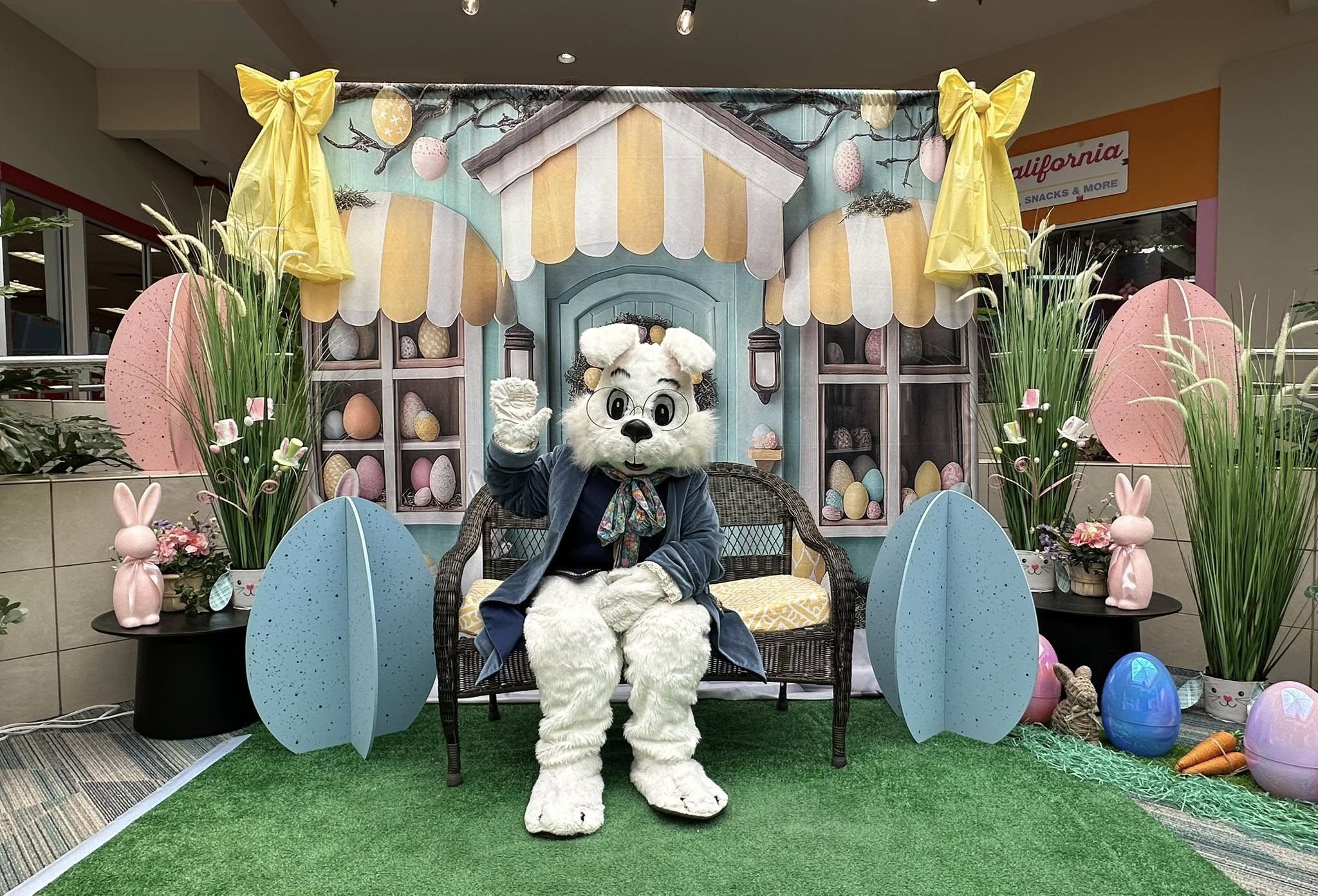 Easter Backdrops Photography Whimsical Bunny Store Scene Backdrop BRP12-734