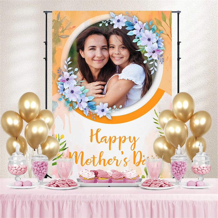 Backdrop For Mother's Day Watercolor Bloom Celebration Custom Backdrop BRP3-125