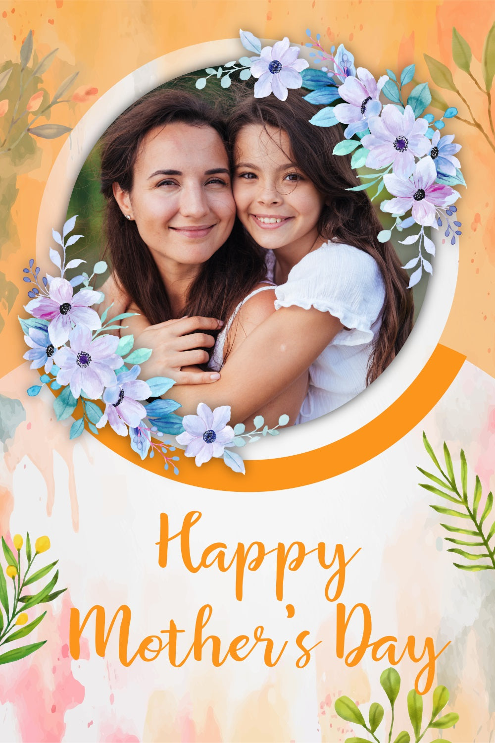 Backdrop For Mother's Day Watercolor Bloom Celebration Custom Backdrop BRP3-125