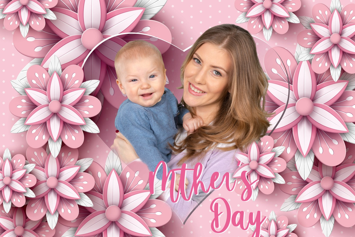 Backdrops For Mothers Day Blooming Love Floral Personalised Backdrop BRP3-131