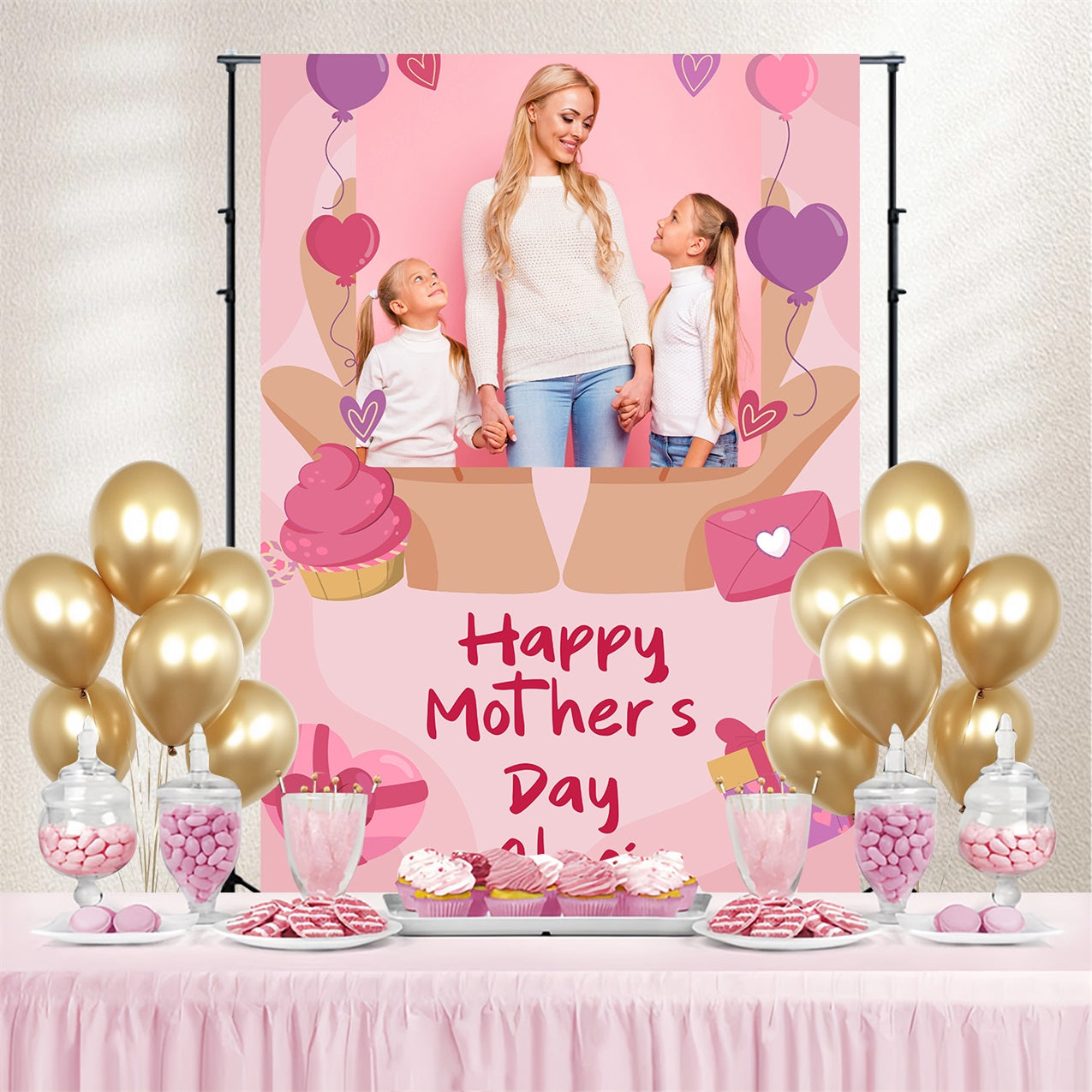 Mothers Day Backdrops Loving Hands Custom Backdrop BRP3-134