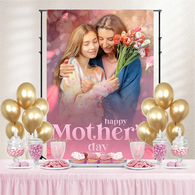 Mothers Day Backdrops Vintage Glow Floral Personalized Backdrop BRP3-142