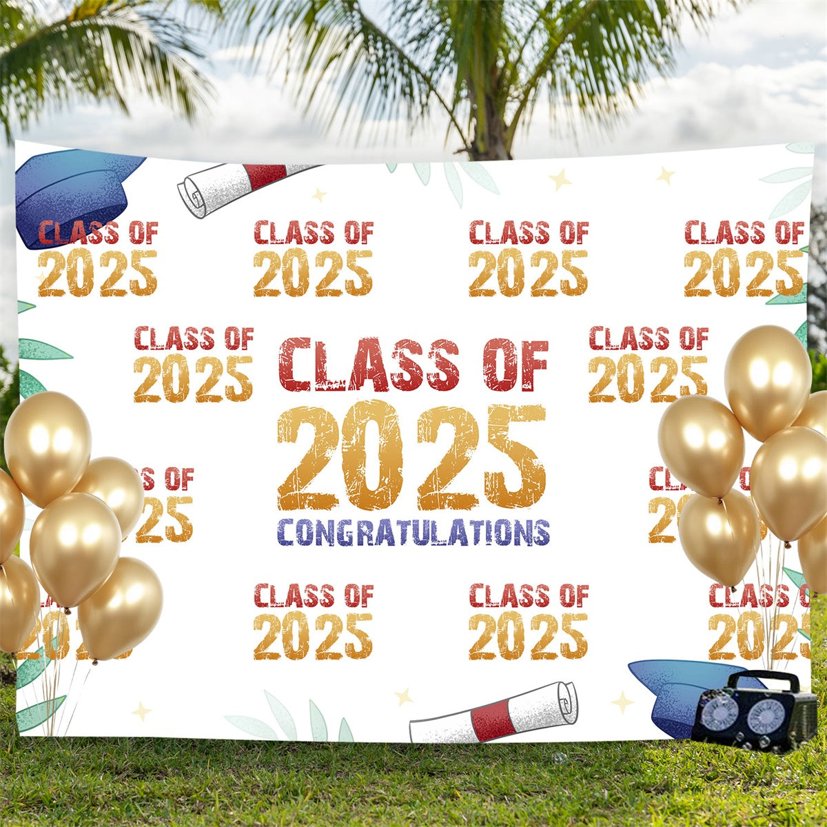 Customized Graduation Backdrop Natural Leafy Graduation Party Backdrop BRP3-16