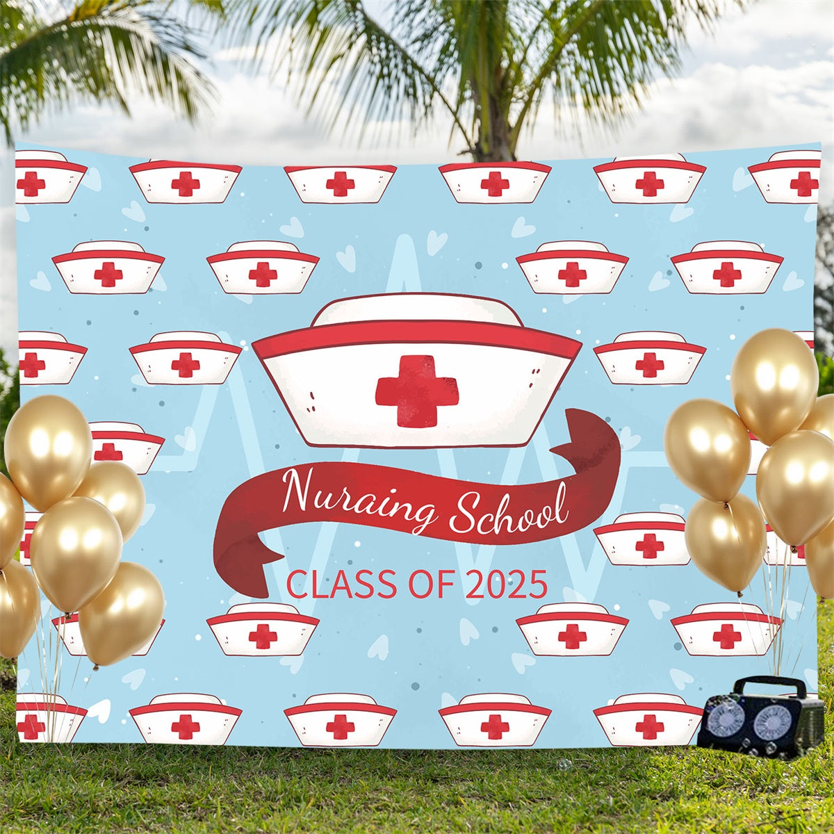 Customized Graduation Backdrop Nursing School Graduation Party Backdrop BRP3-18