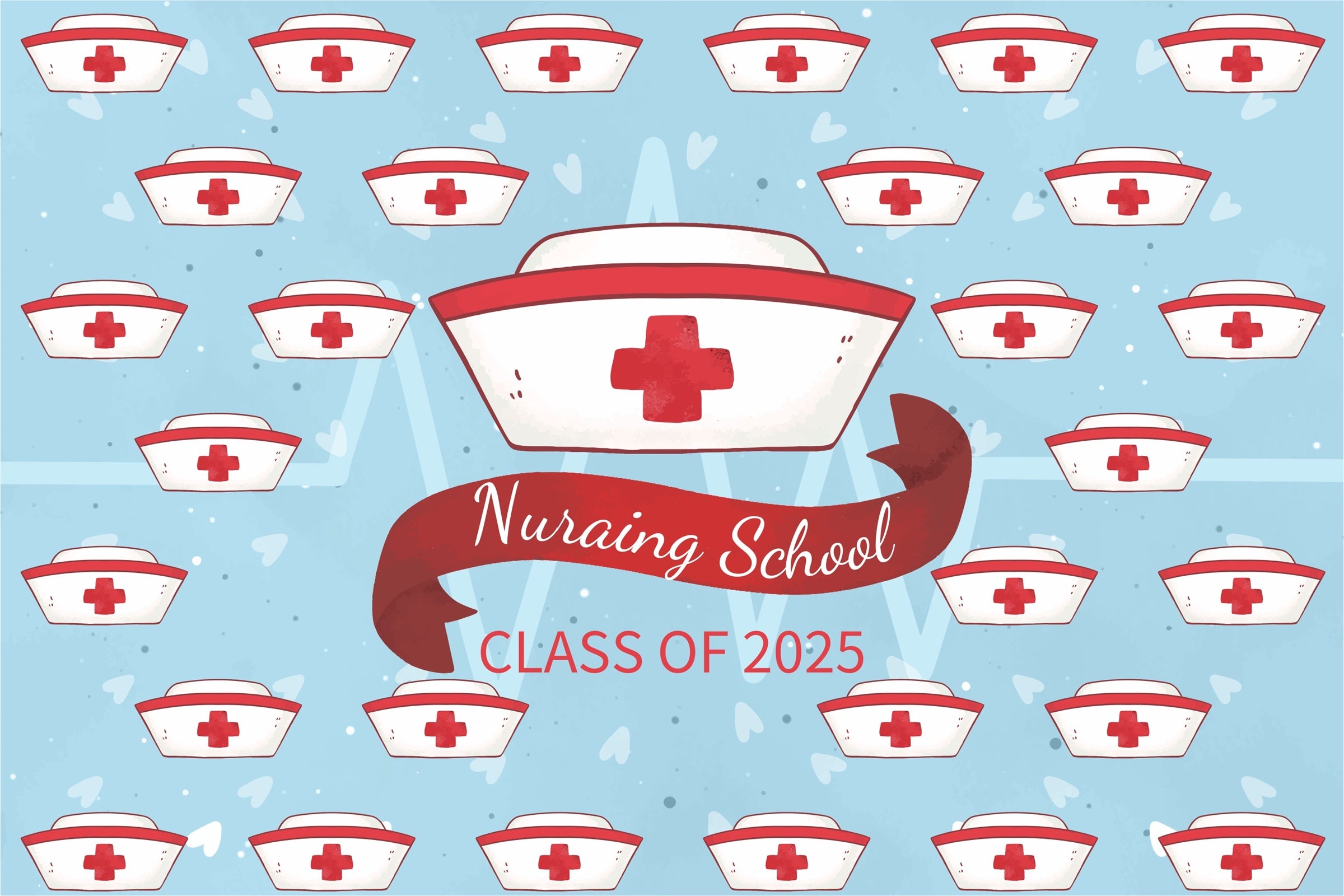 Customized Graduation Backdrop Nursing School Graduation Party Backdrop BRP3-18
