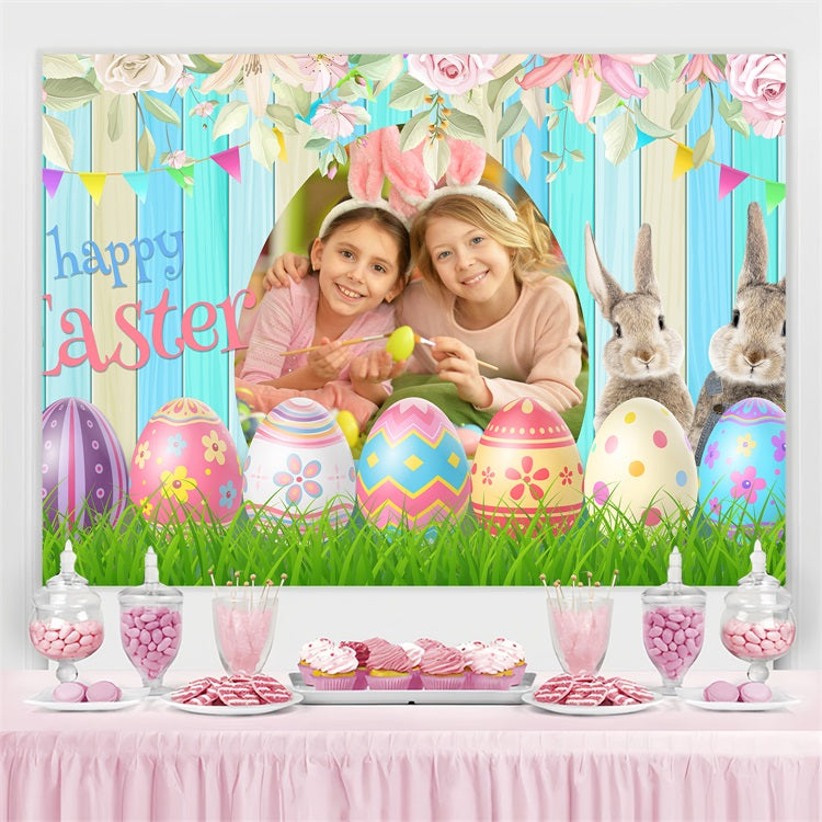 Backdrop Easter Adorable Egg Hunt Customized Backdrop BRP3-182