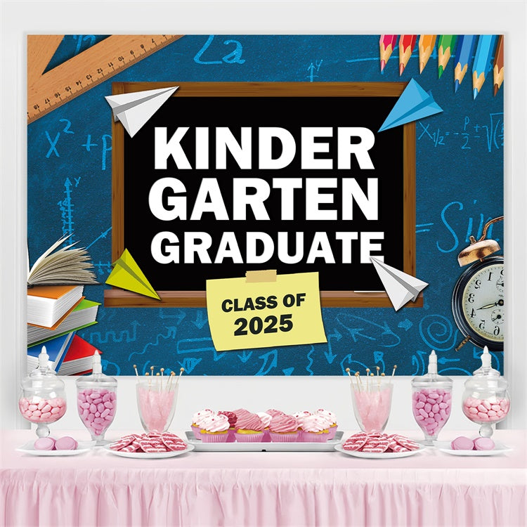 Preschool Graduation Backdrop Paper Plane Kindergarten Graduation Party Backdrop BRP3-21